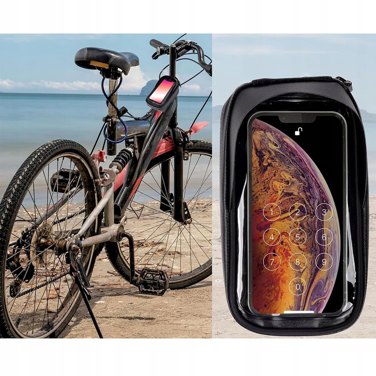 BICYCLE POUCH WATERPROOF PHONE CASE STURDY FRAME BAG POUCH Model 6931419714988