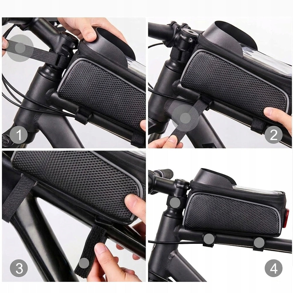BICYCLE POUCH WATERPROOF PHONE CASE STURDY FRAME BAG POUCH Model E01