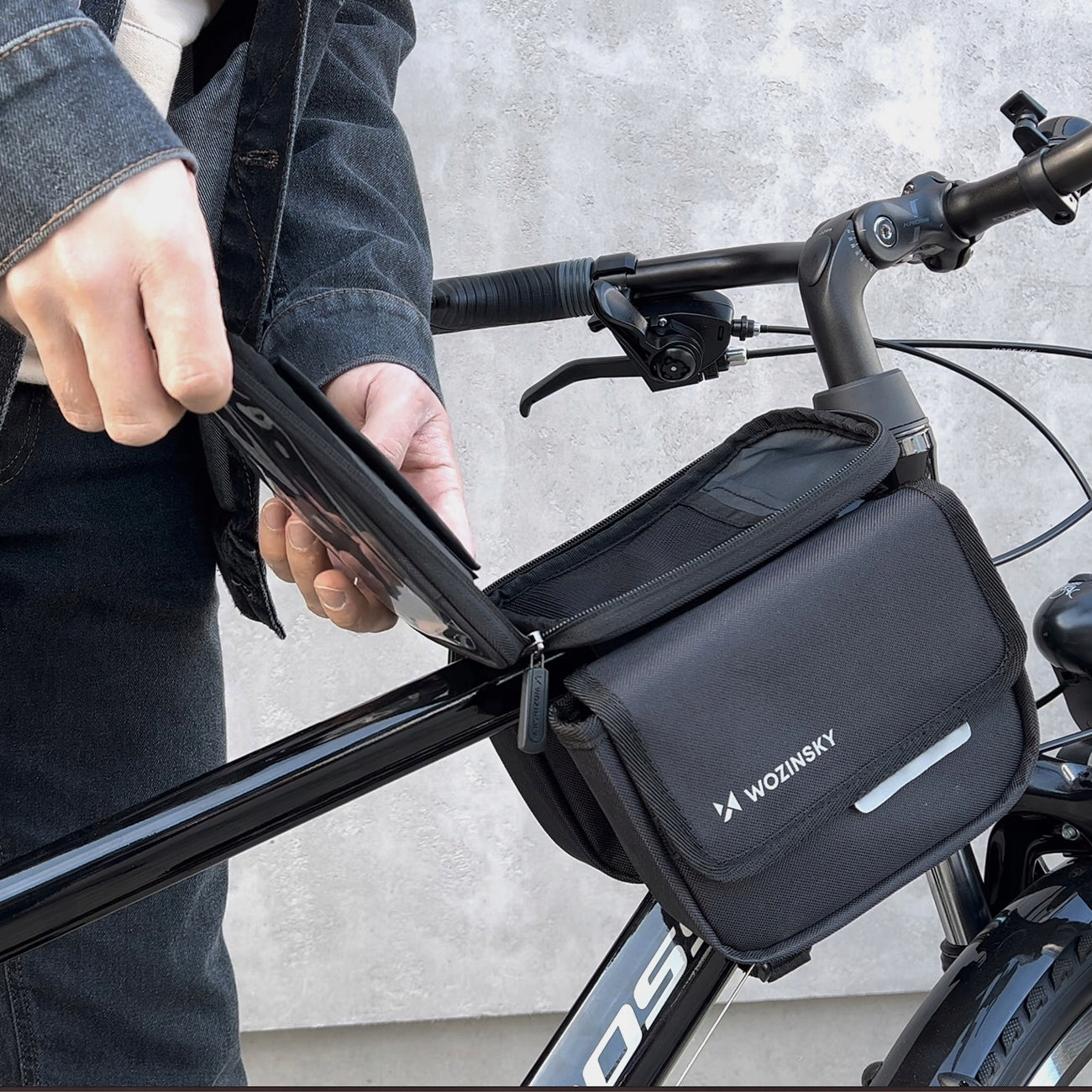 BICYCLE POUCH WOZINSKY CASE PHONE COVER WATERPROOF FOR FRAME Brand Wozinsky