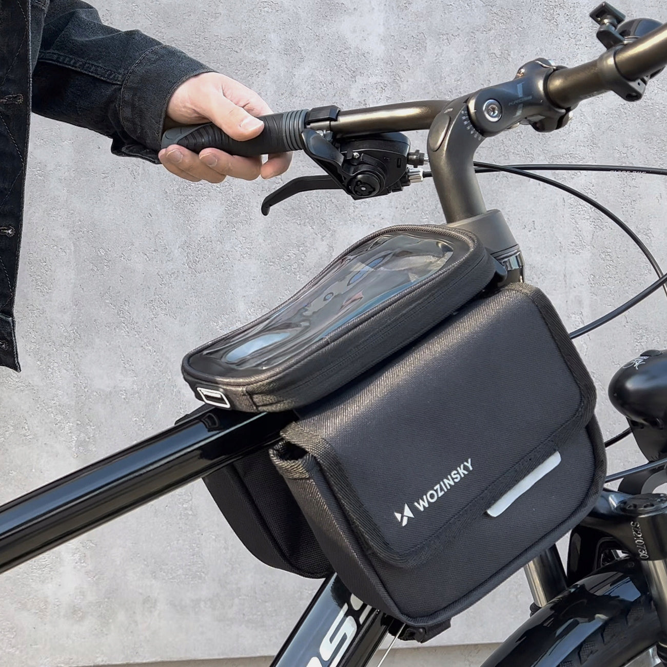 BICYCLE POUCH WOZINSKY CASE PHONE COVER WATERPROOF FOR FRAME Color black