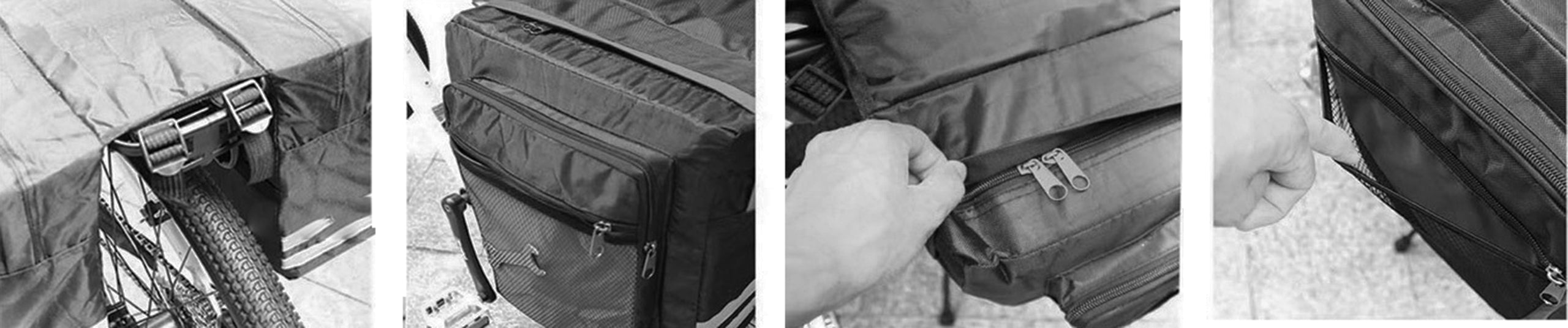BICYCLE POUCHES FOR ELECTRIC BIKE FOR TRUNK BAG UNIVERSAL TRUNK Manufacturer code TORBA ROWEROWA PODWÓJNA sakwa na bagażnik