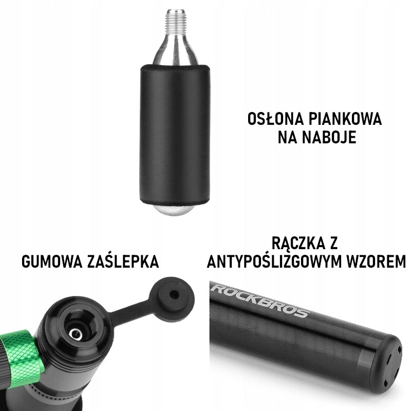 BICYCLE PUMP ALUMINUM CO2 MANUAL 2IN1 ROCKBROS FRAME HOLDER Brand Rockbros