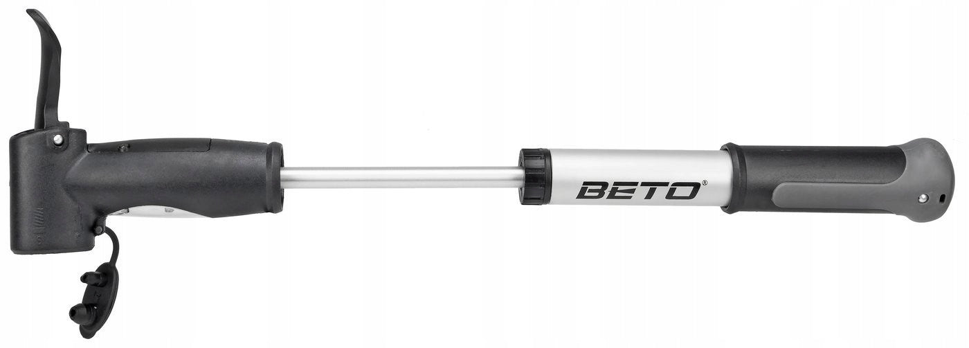 BICYCLE PUMP BETO CLD-024NAG ALUMINIUM WITH PRESSURE GAUGE Length 13 cm