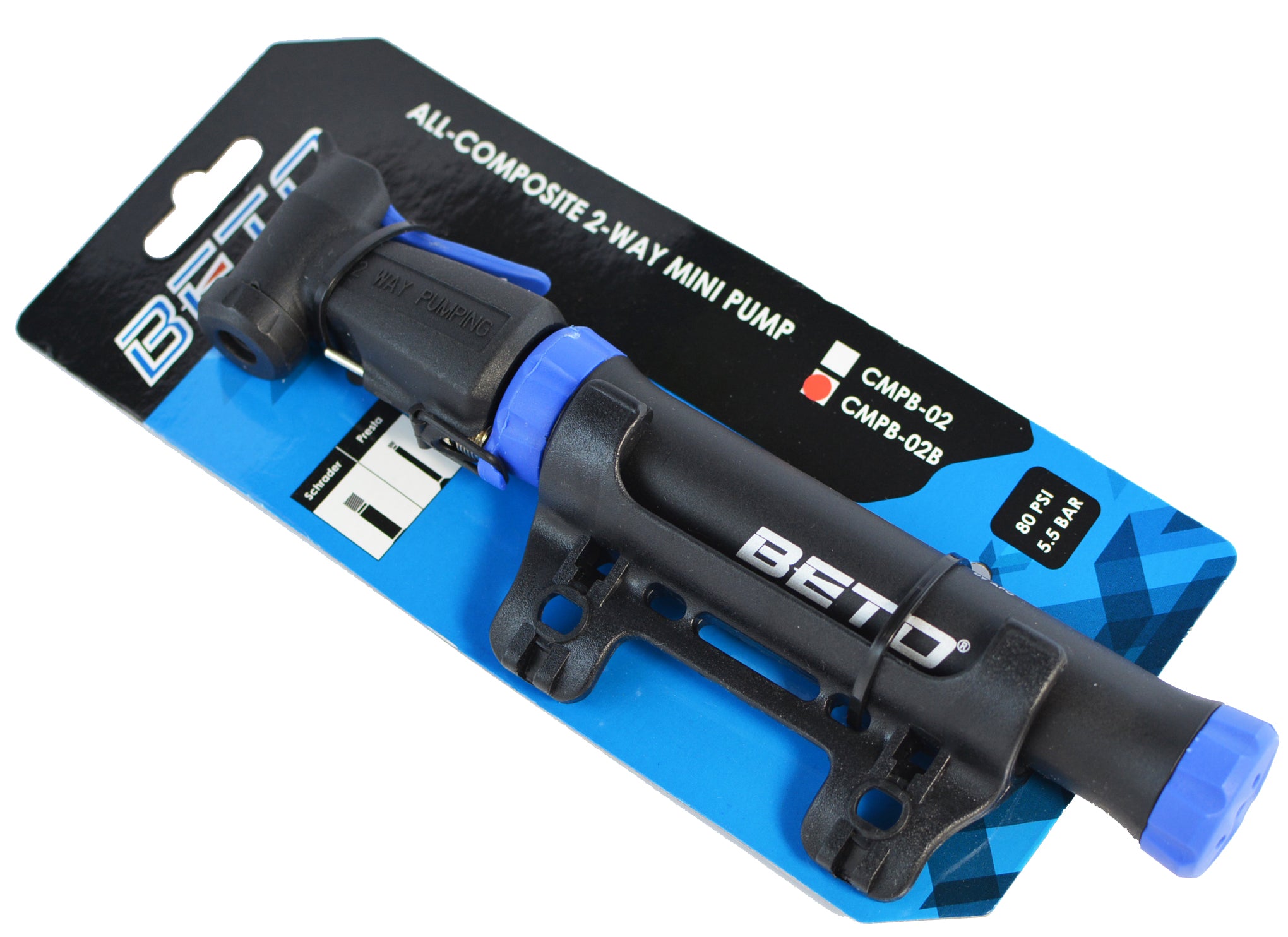 BICYCLE PUMP BETO CMPB AV DV SV + holder + needle Brand Beto