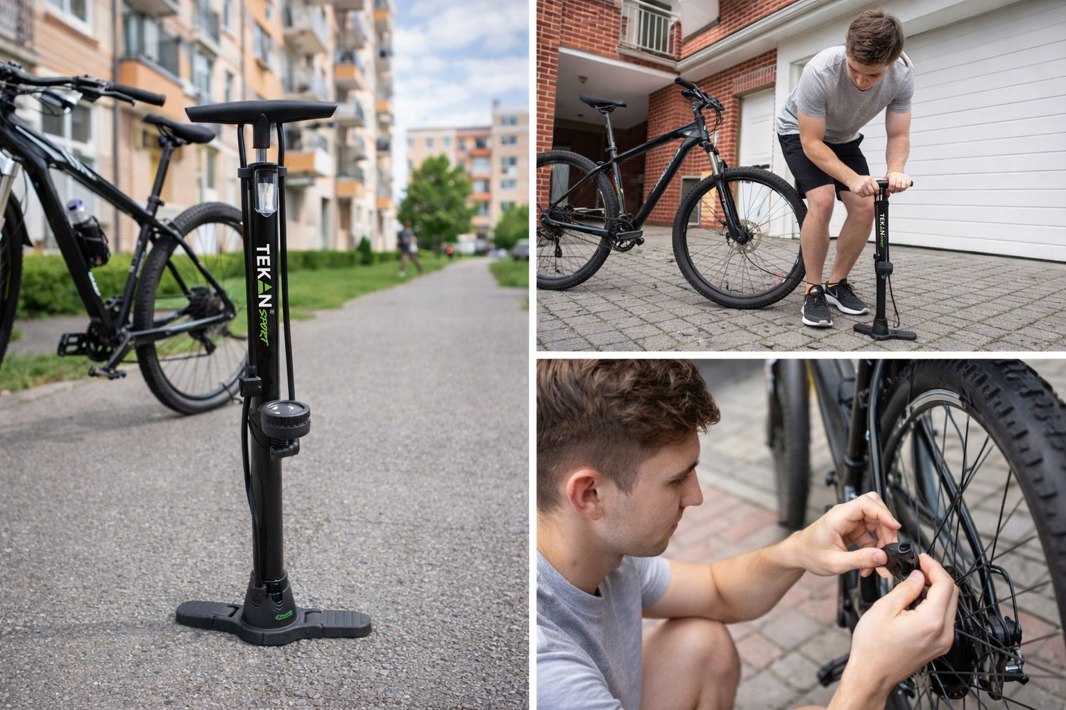 BICYCLE PUMP HAND FLOOR FOOT PRESSURE GAUGE FOR BICYCLE MATTRESS BALL Manufacturer code POMPKA ROWEROWA TEKAN Z MANOMETREM 11BAR