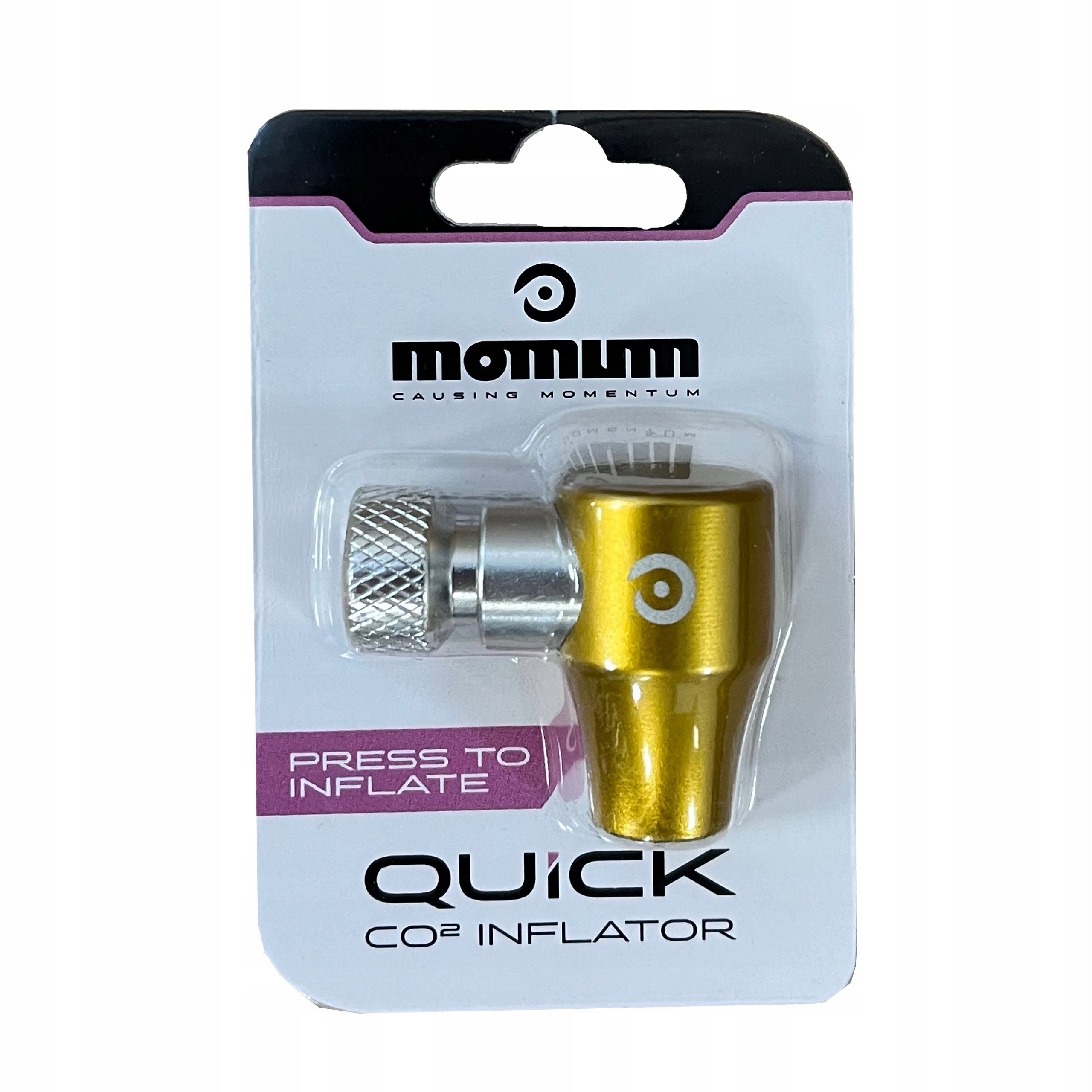 BICYCLE PUMP MOMUM QUICK CO2 INFLATOR FOR CARTRIDGE Gold Brand Momum