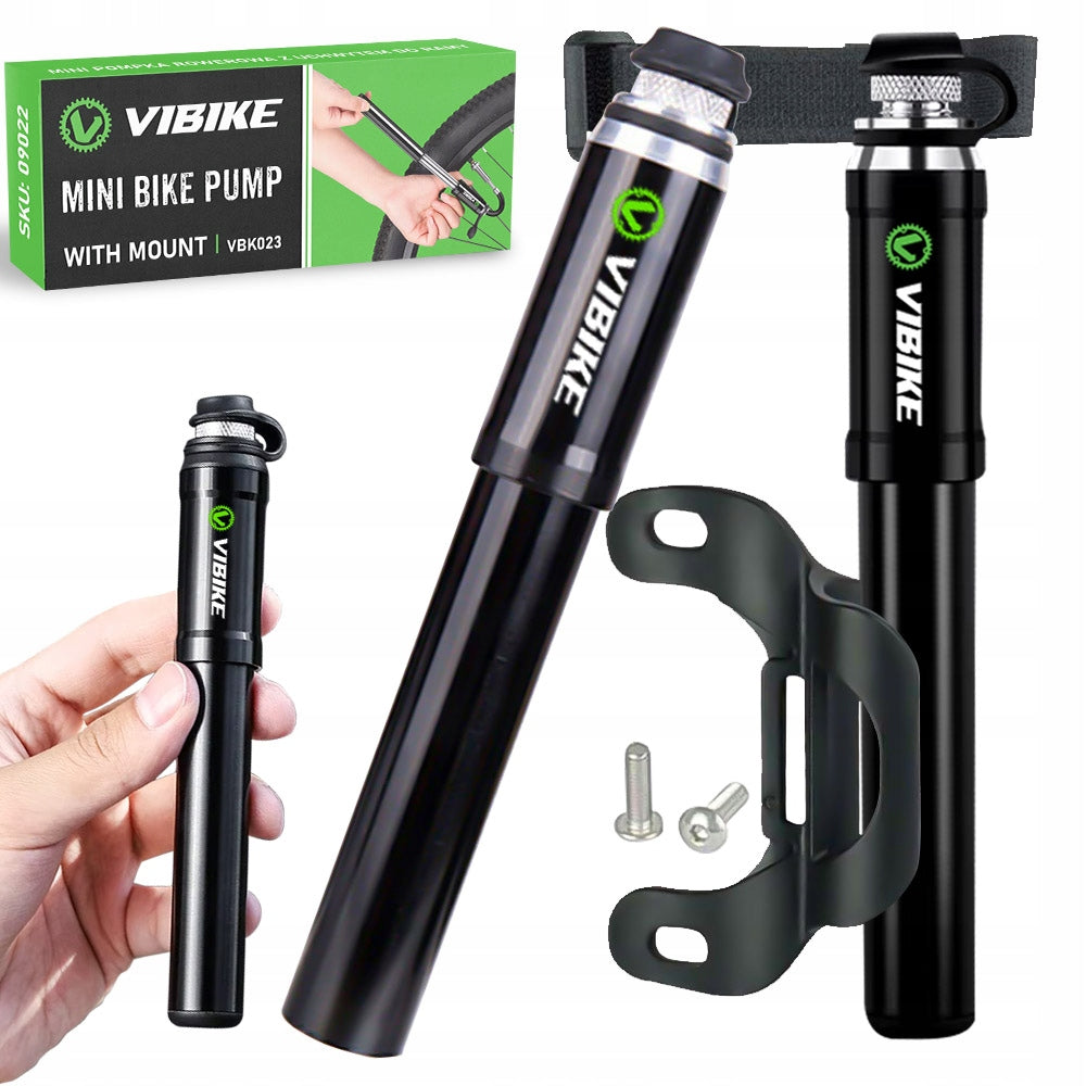 BICYCLE PUMP SMALL MINI HAND FRAME HOLDER ALUMINIUM 11 BAR 160 PSI