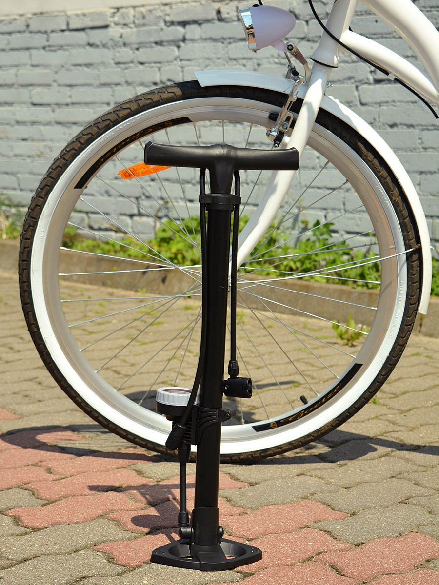 BICYCLE PUMP WITH PRESSURE GAUGE DUNLOP STATIONARY FLOOR + HOSE Brand Specter