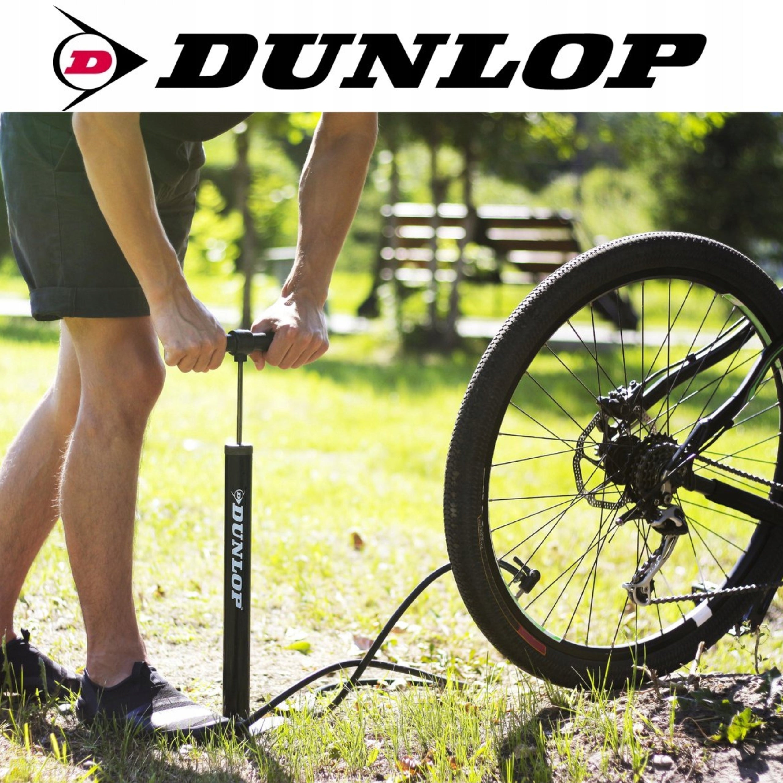 BICYCLE PUMP with PRESSURE GAUGE for Car Floor Bike DUNLOP Packaging status original