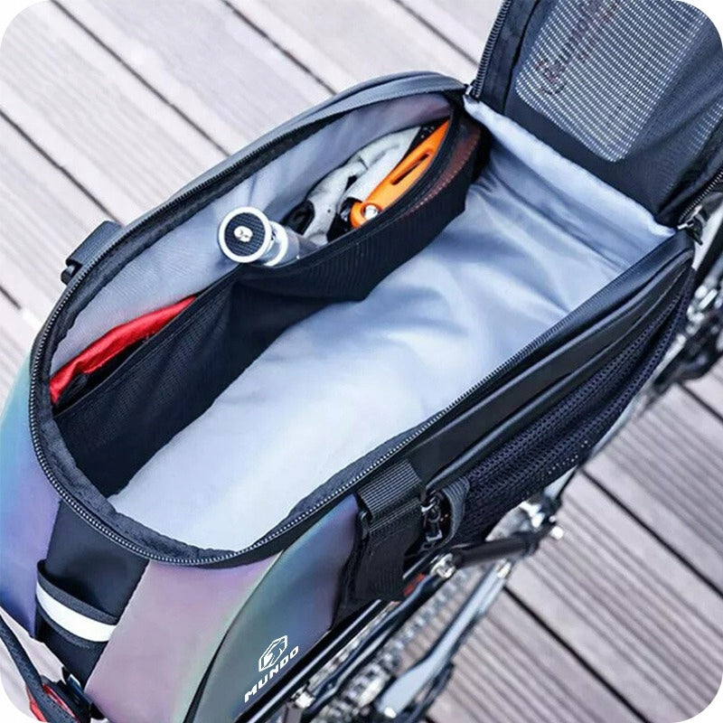 BICYCLE RACK BAG 5 L- BICYCLE PANNIER BAG FOR BICYCLE RACK Manufacturer code Torba rowerowa na bagażnik MUNDO Reflect