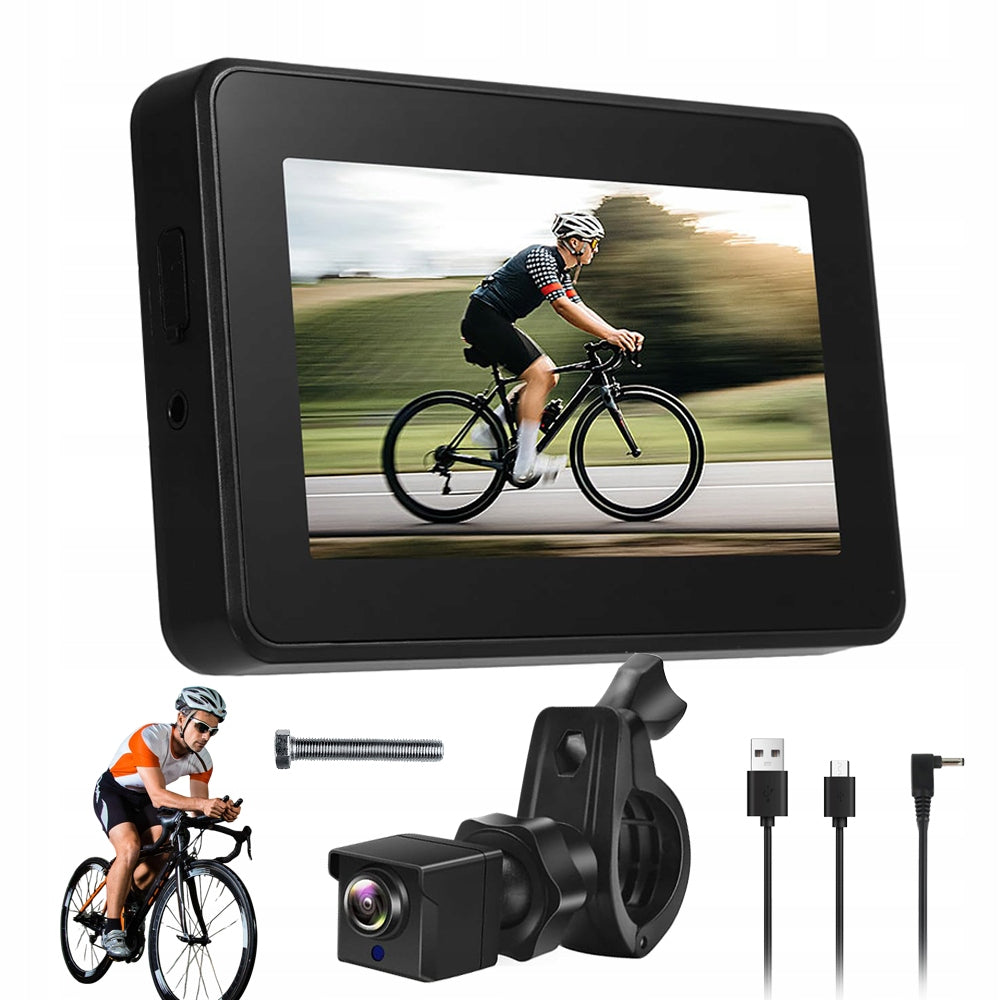 BICYCLE REVERSING CAMERA 110° BICYCLE REARVIEW MIRROR 1080P + HANDLE