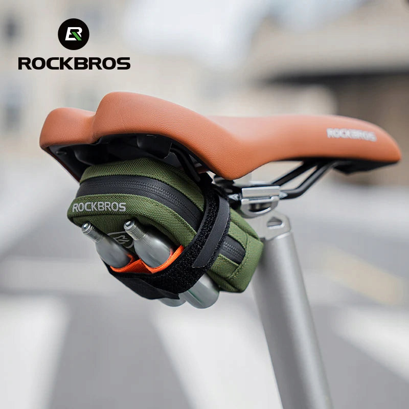 BICYCLE SADDLE BAG TOOL SEAT BAG FOR CARTRIDGES 0,35L Color green