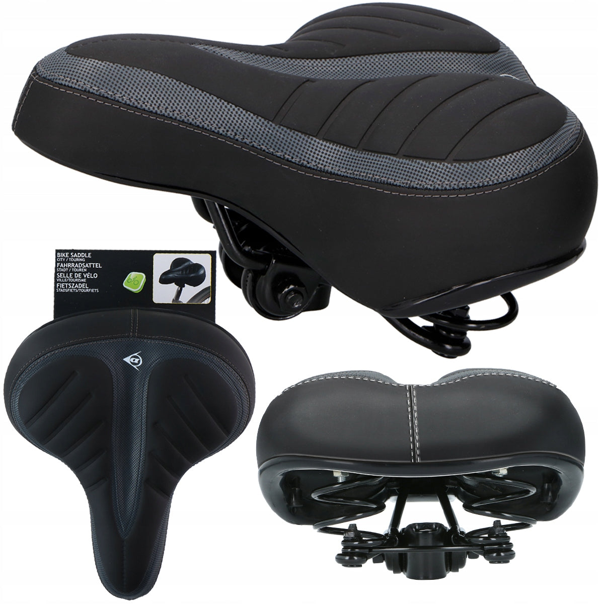 BICYCLE SADDLE Foam SOFT SPRINGS city tour Dunlop Brand Dunlop