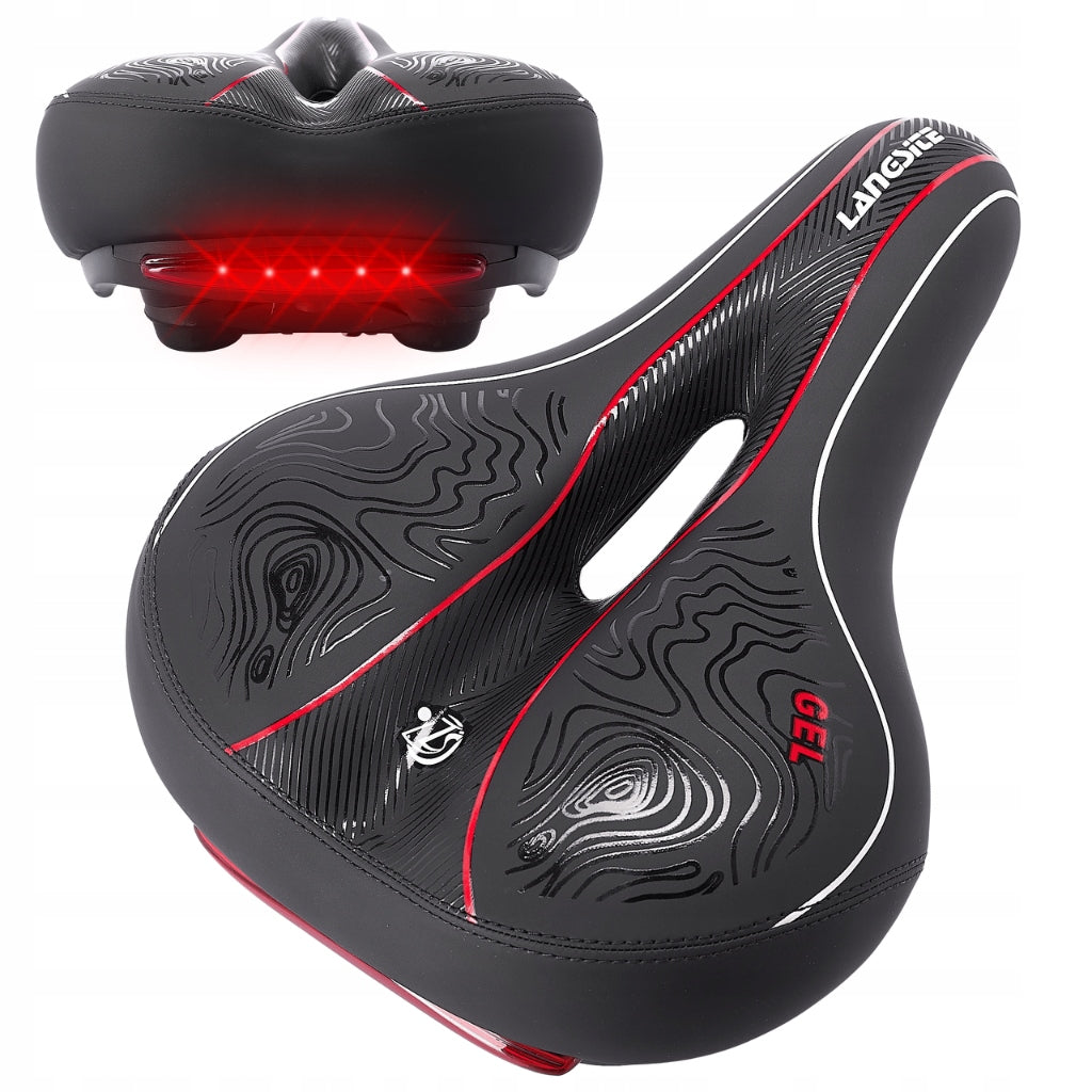 BICYCLE SADDLE GEL comfortable women's men's shock absorbers REAR LAMP