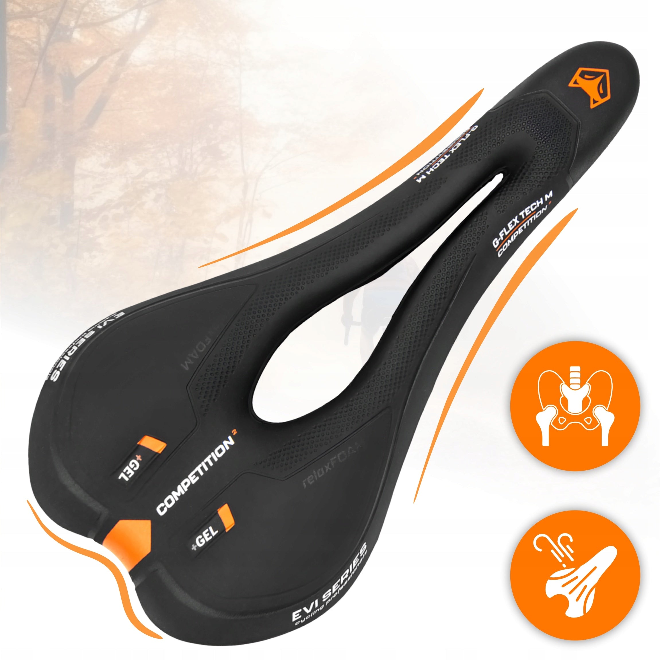 BICYCLE SADDLE gel COMFORTABLE SADDLE BICYCLE soft anti-shock MTB M Brand EVI