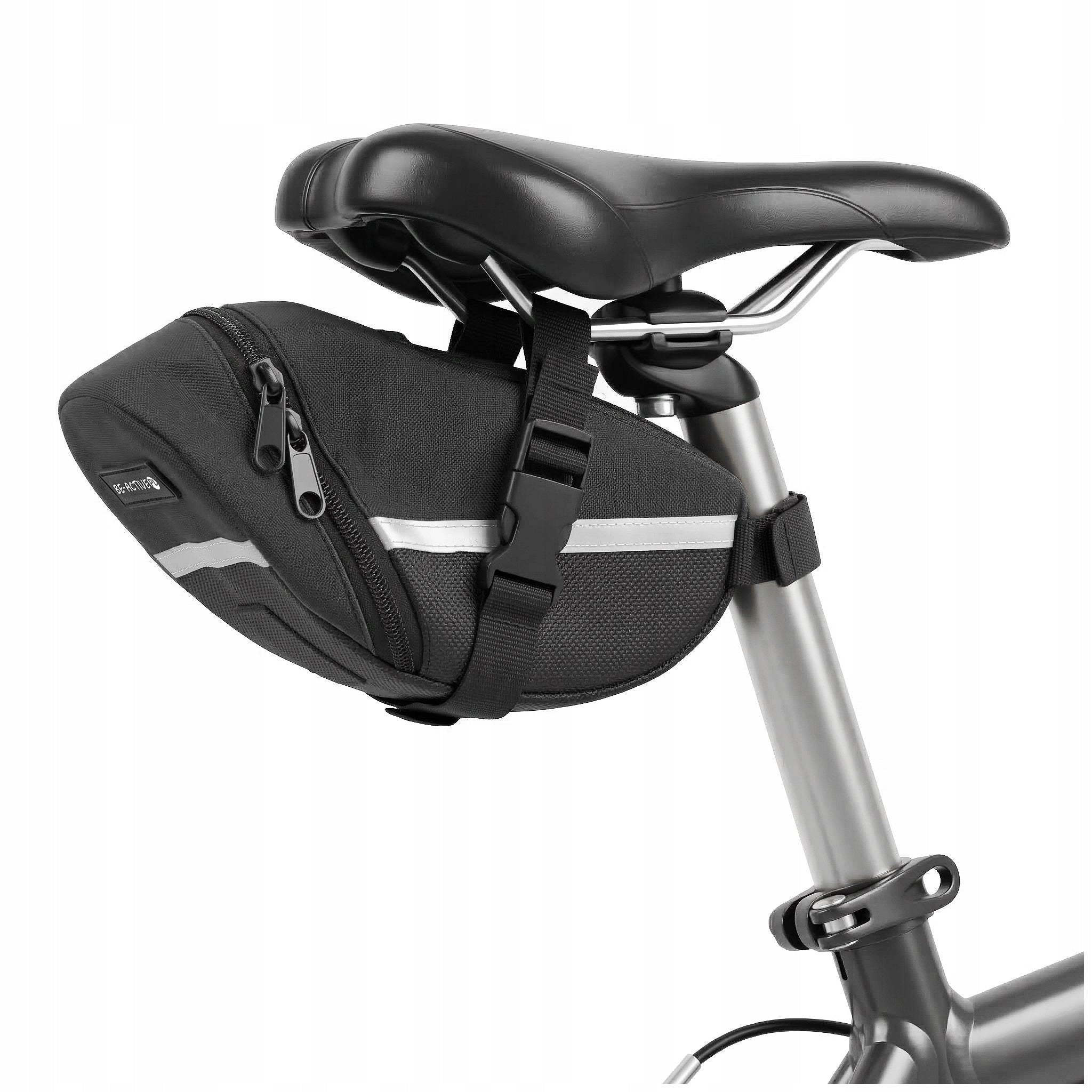 BICYCLE SEAT POUCH WATERPROOF SADDLE BAG WITH REFLECTORS REAR