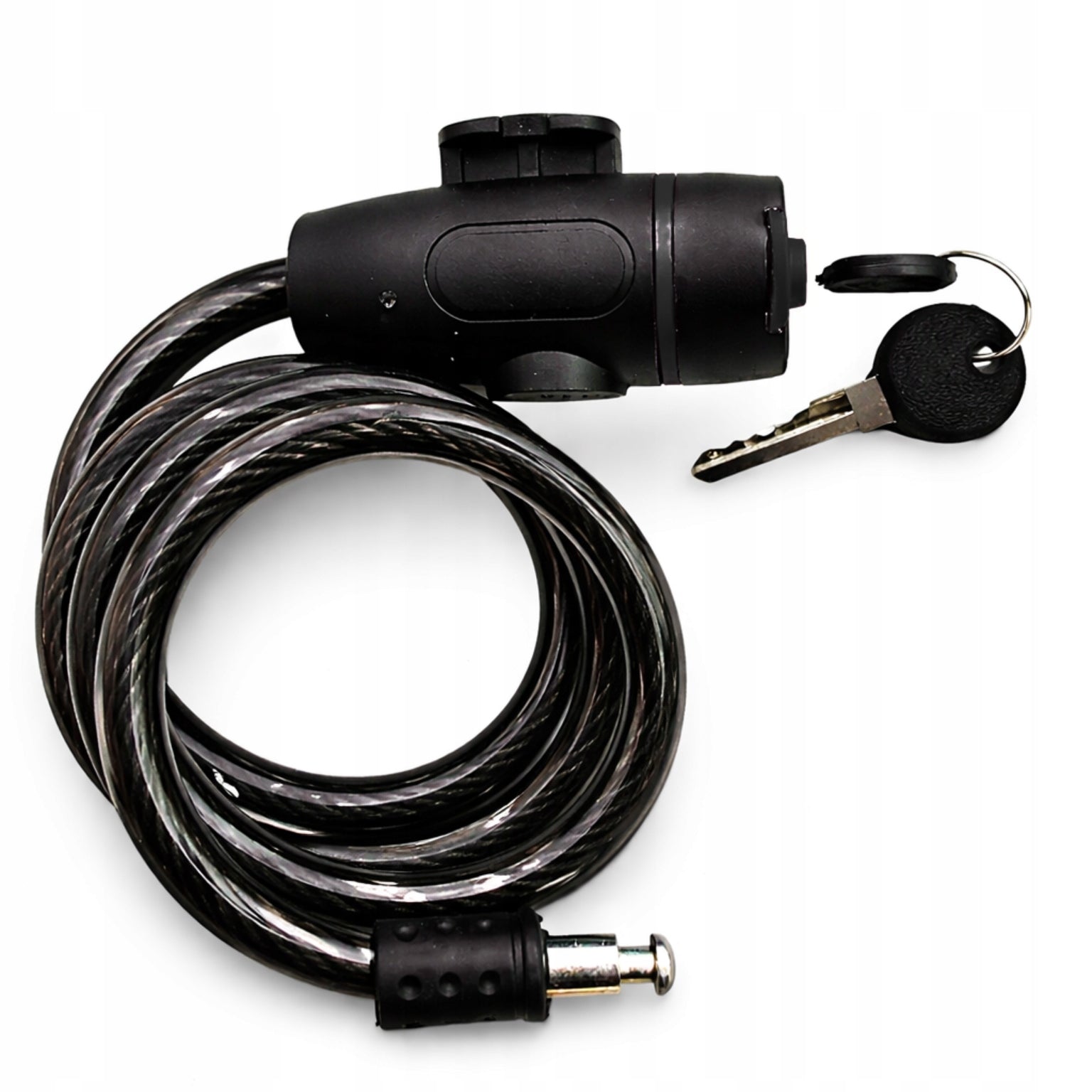 BICYCLE SECURITY CABLE CLASP FOR BICYCLE WITH KEY BLACK + HOLDER Lock type key lock