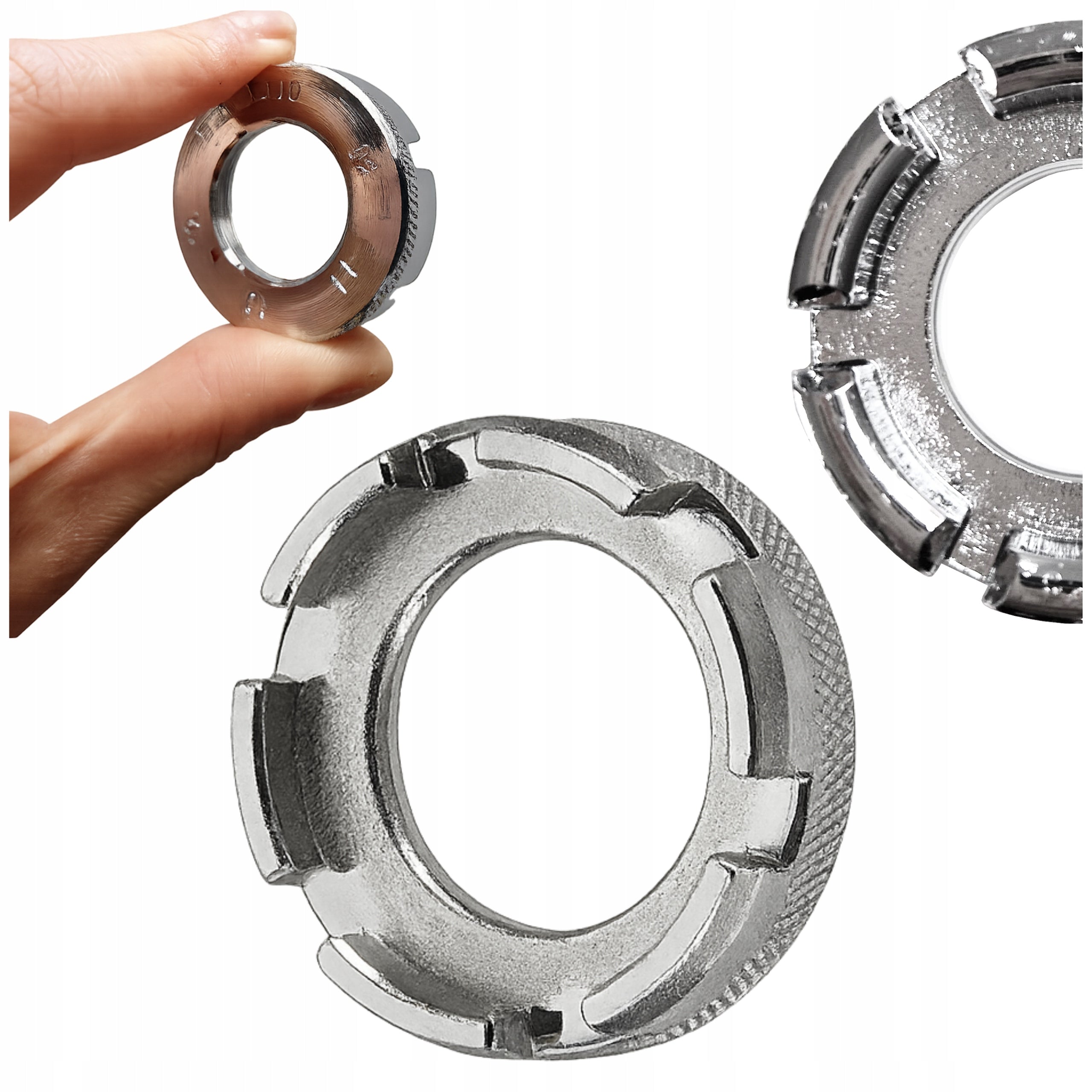 BICYCLE SPOKE WRENCH FOR WHEEL CENTERING VELOXO VL069 SILVER