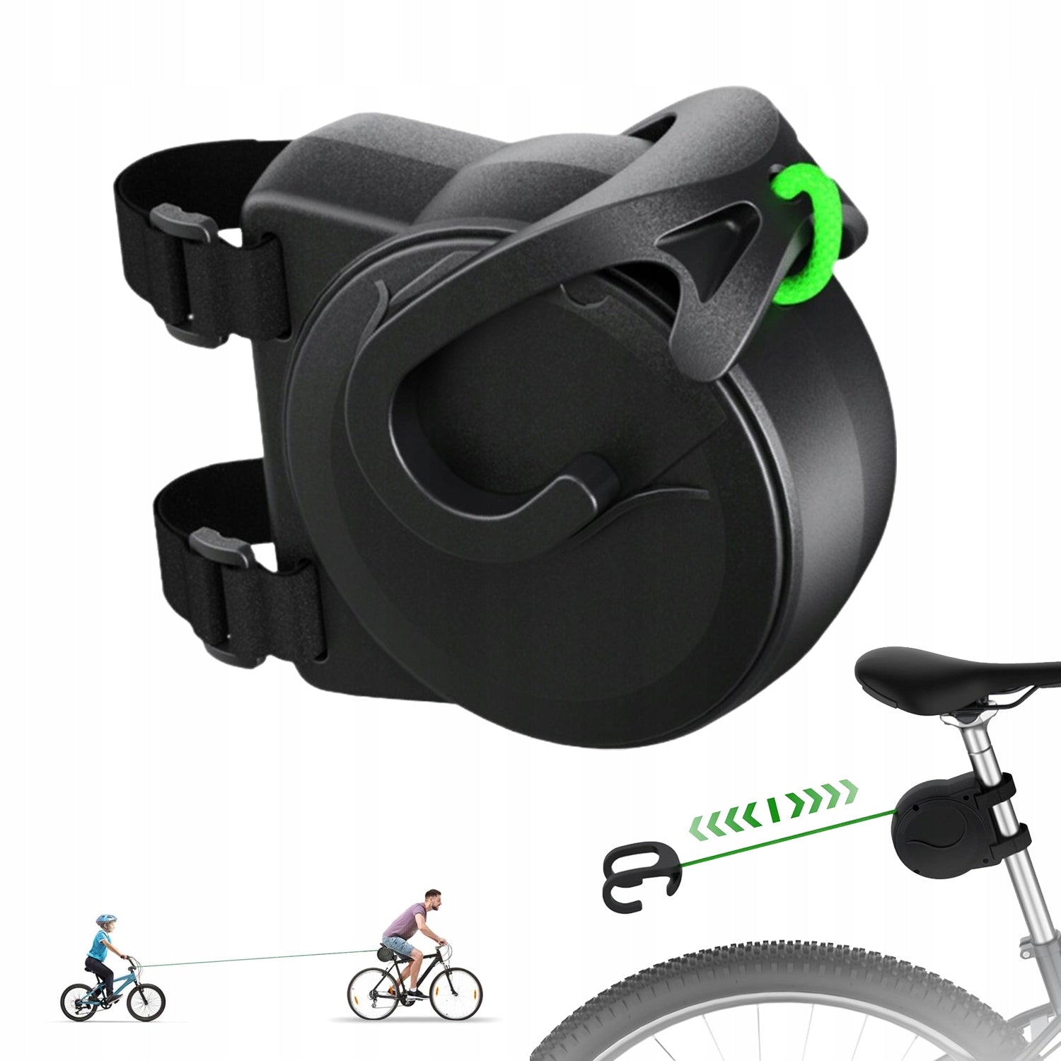 BICYCLE TRACTION ROPE 2.5M DOUBLE HOOK DURABLE FOR CHILDREN'S BIKES Number of seats not applicable