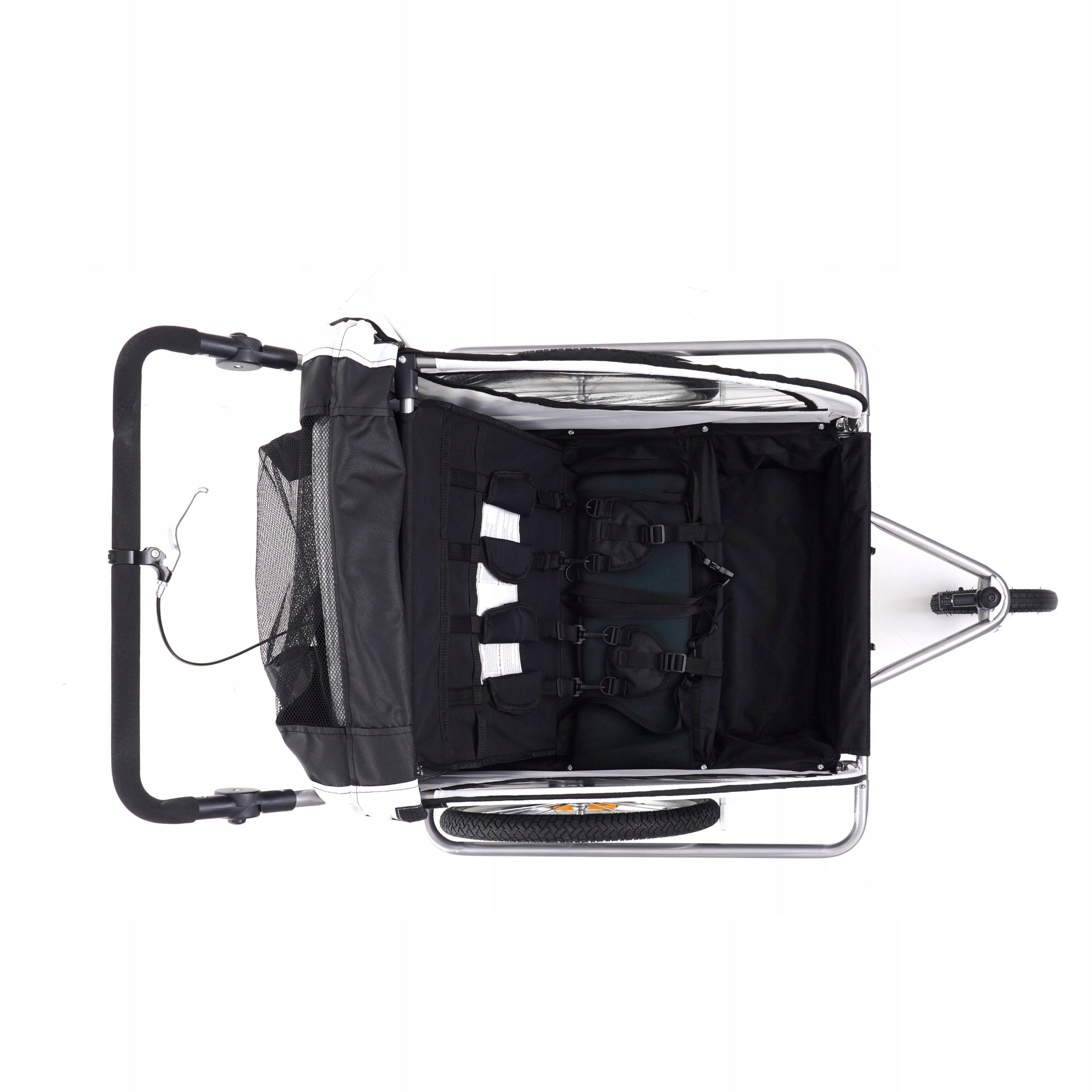 BICYCLE TRAILER CUSHIONED FOLDING AL03 LED WHITE Model AL03 BIAŁA