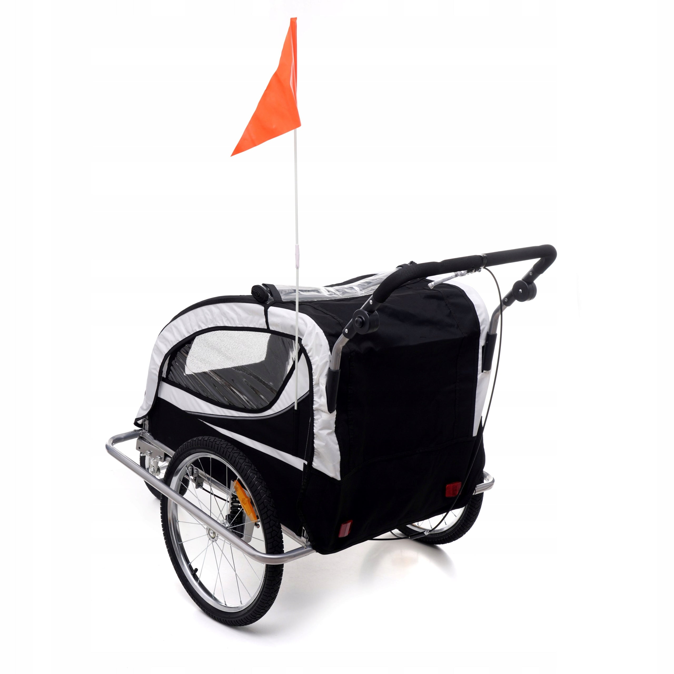 BICYCLE TRAILER CUSHIONED FOLDING AL03 LED WHITE Packaging status original