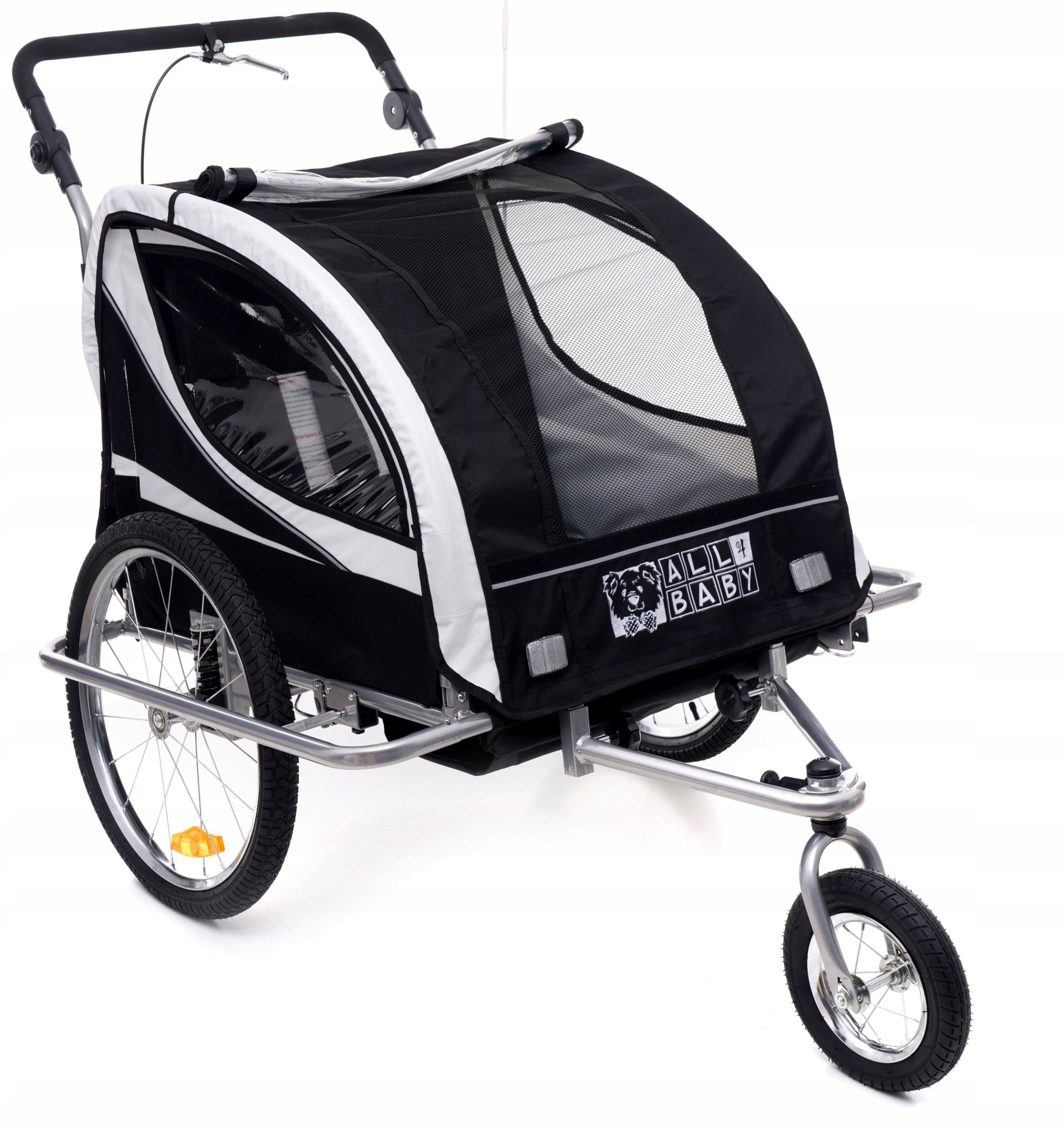 BICYCLE TRAILER CUSHIONED FOLDING AL03 LED WHITE