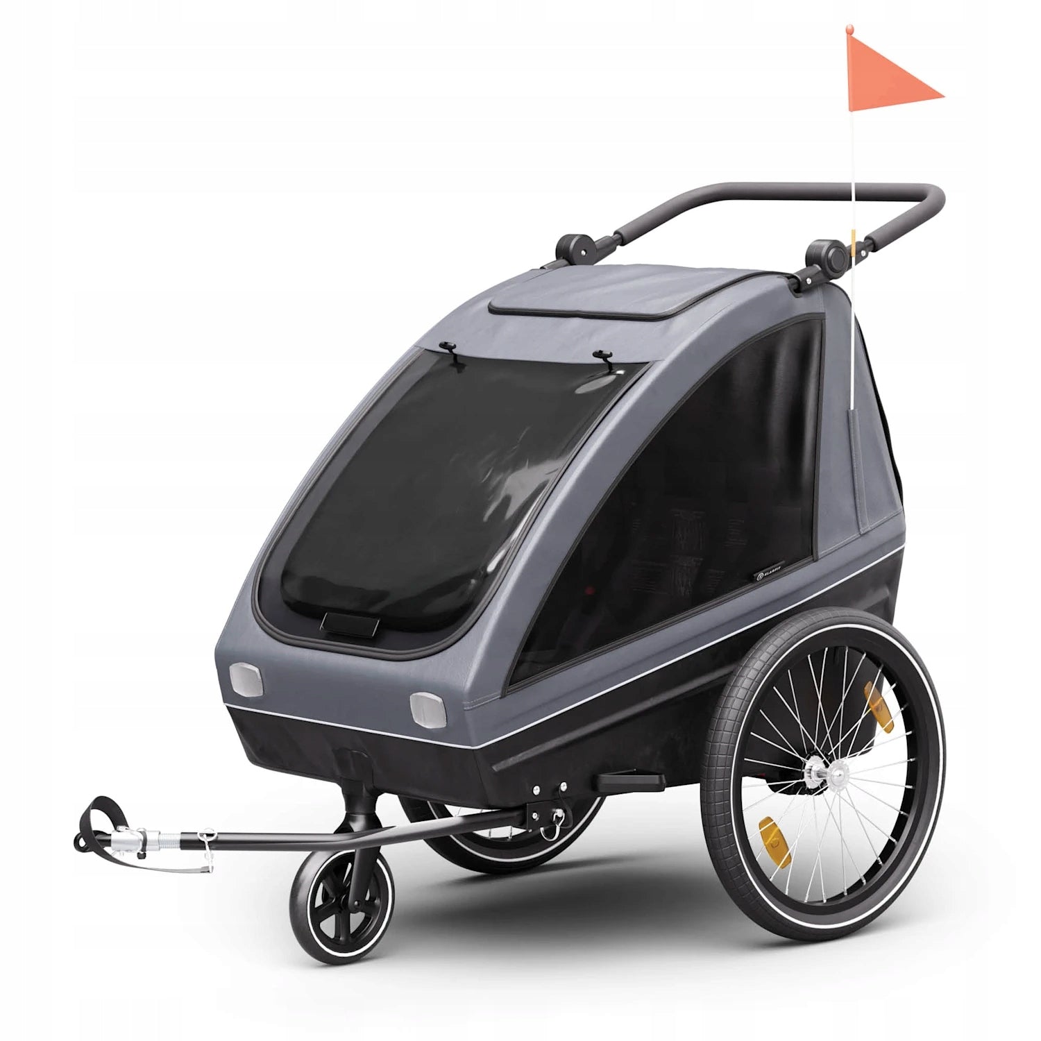 BICYCLE TRAILER FOR 2 CHILDREN FOLDING 2IN1 BICYCLE STROLLER FOR BIKE