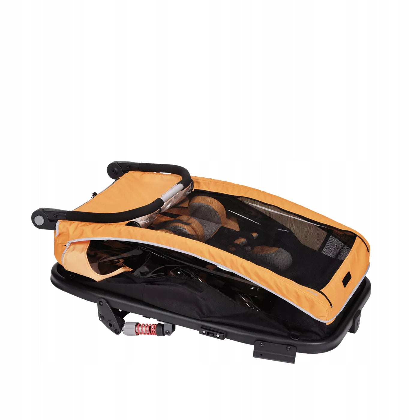 BICYCLE TRAILER FOR TRANSPORTING CHILDREN 3IN1 XLC DUOS DOUBLE Additional features foldable trailer design