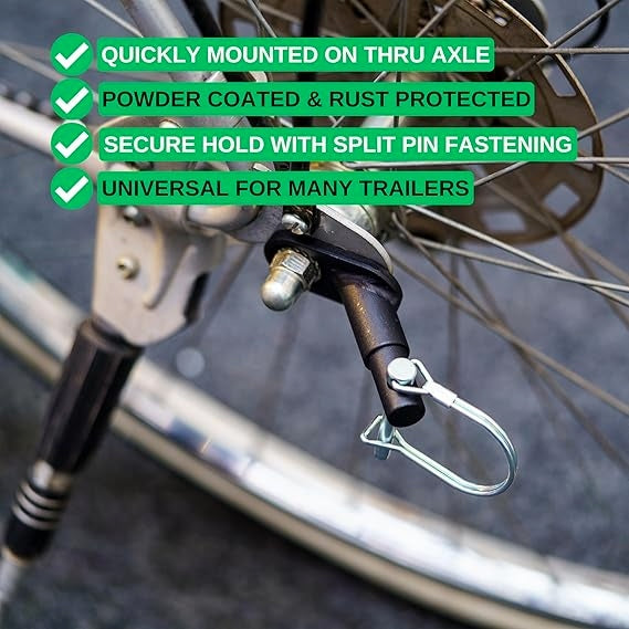 BICYCLE TRAILER HITCH 2PCS BLACK WITH PIN COMPATIBLE QERIDOO