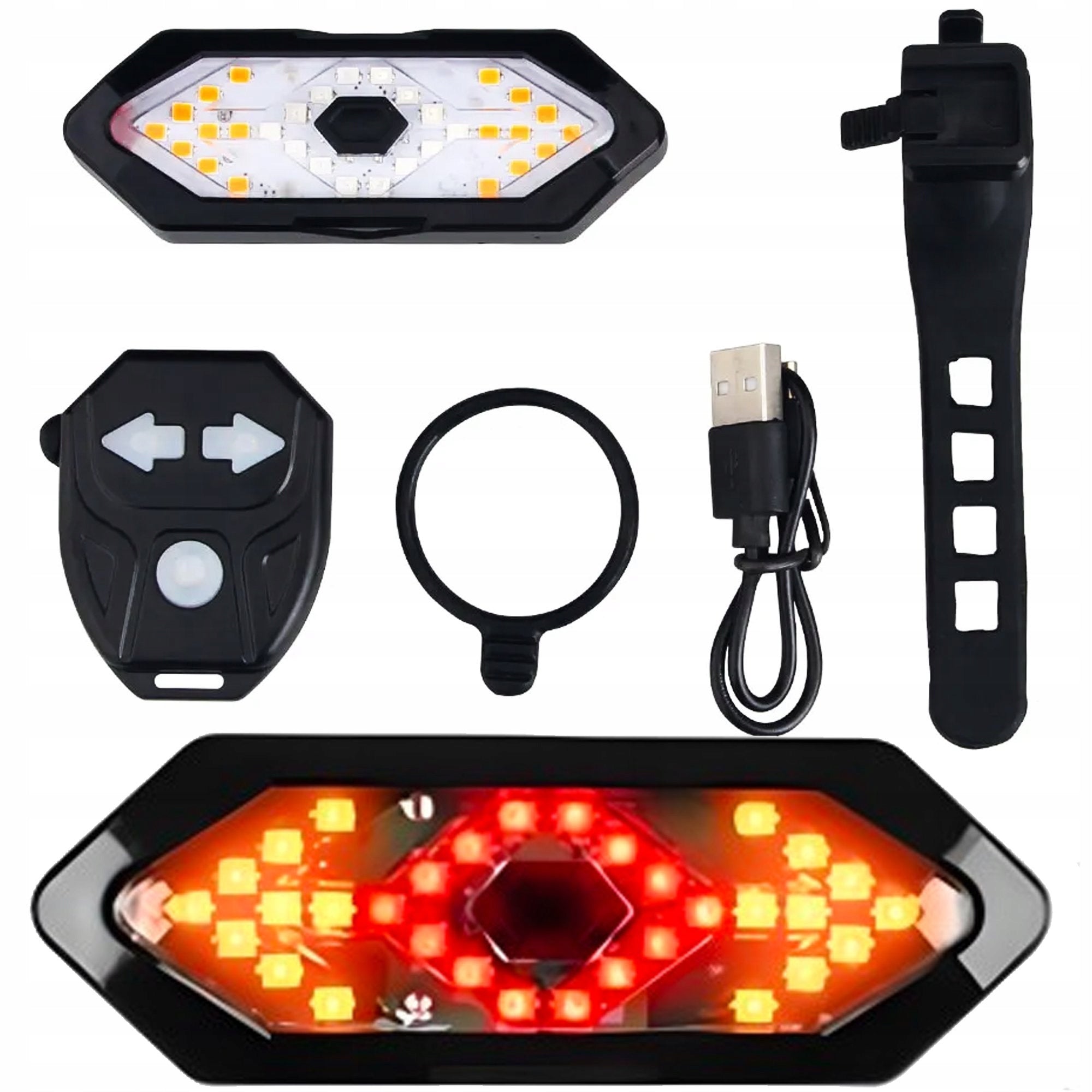 BICYCLE TURN SIGNALS SIGNALING REAR LED REMOTE CONTROL LIGHTING BLINKER BIKE Brand Przydasie.pl