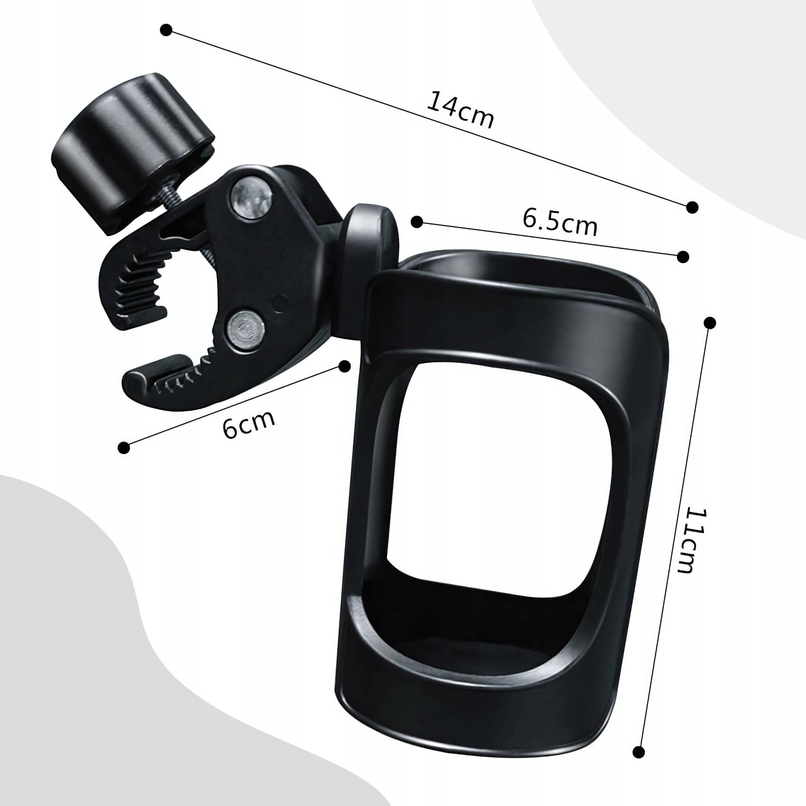 BICYCLE WATER BOTTLE HOLDER FOR 360 DEGREE XL CUP BOTTLE HANDLEBAR STROLLER Manufacturer code UCHWYT NA BIDON ROWEROWY DO WÓZKA KIEROWNICY
