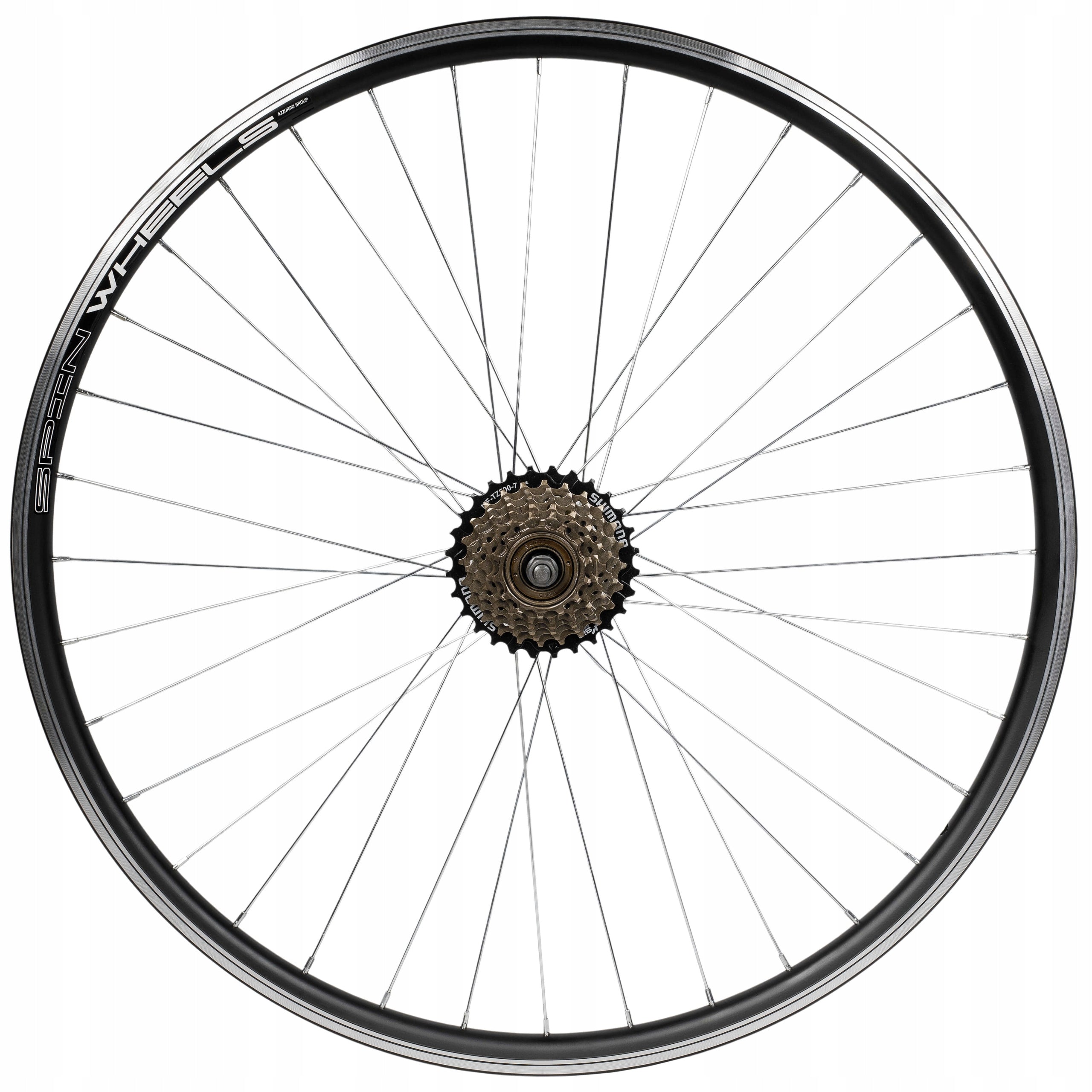 BICYCLE WHEEL 28 INCHES 29 700C REAR FREEWHEEL 6 ROW BLACK SHIMANO