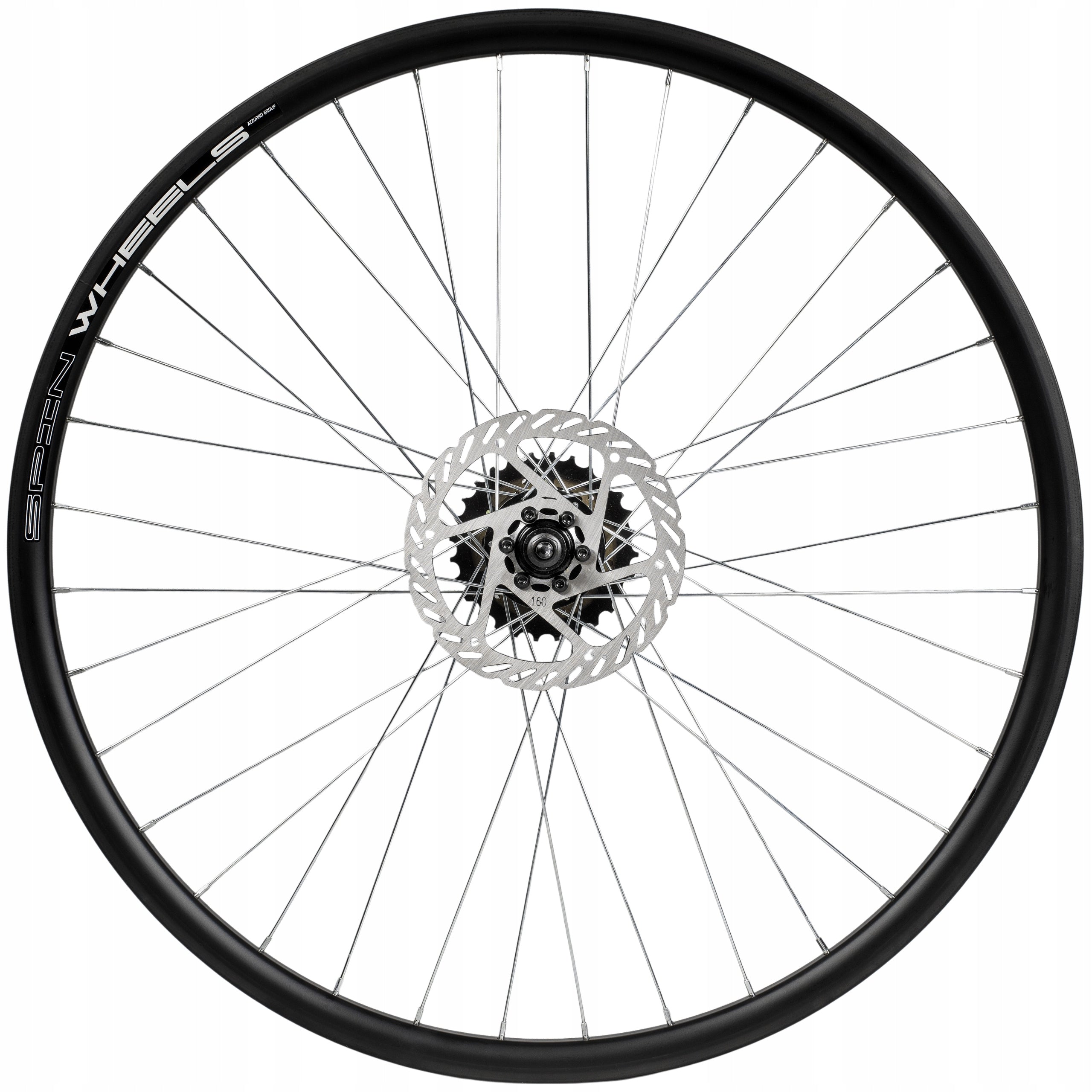BICYCLE WHEEL 28 INCHES FRONT + REAR FREEWHEEL 7 ROWS DISC SET Model KOMPLET KÓŁ SPIN WHEELS