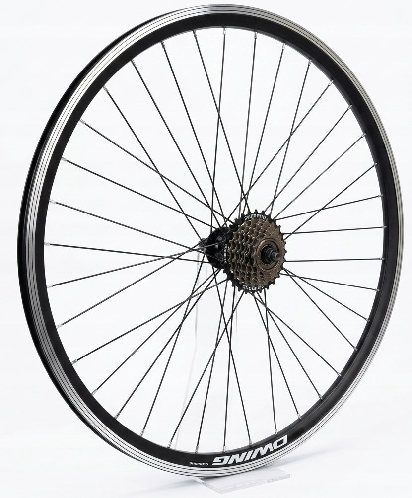 BICYCLE WHEEL 28 INCHES REAR FREEWHEEL 7 ROW SHIMANO REINFORCED