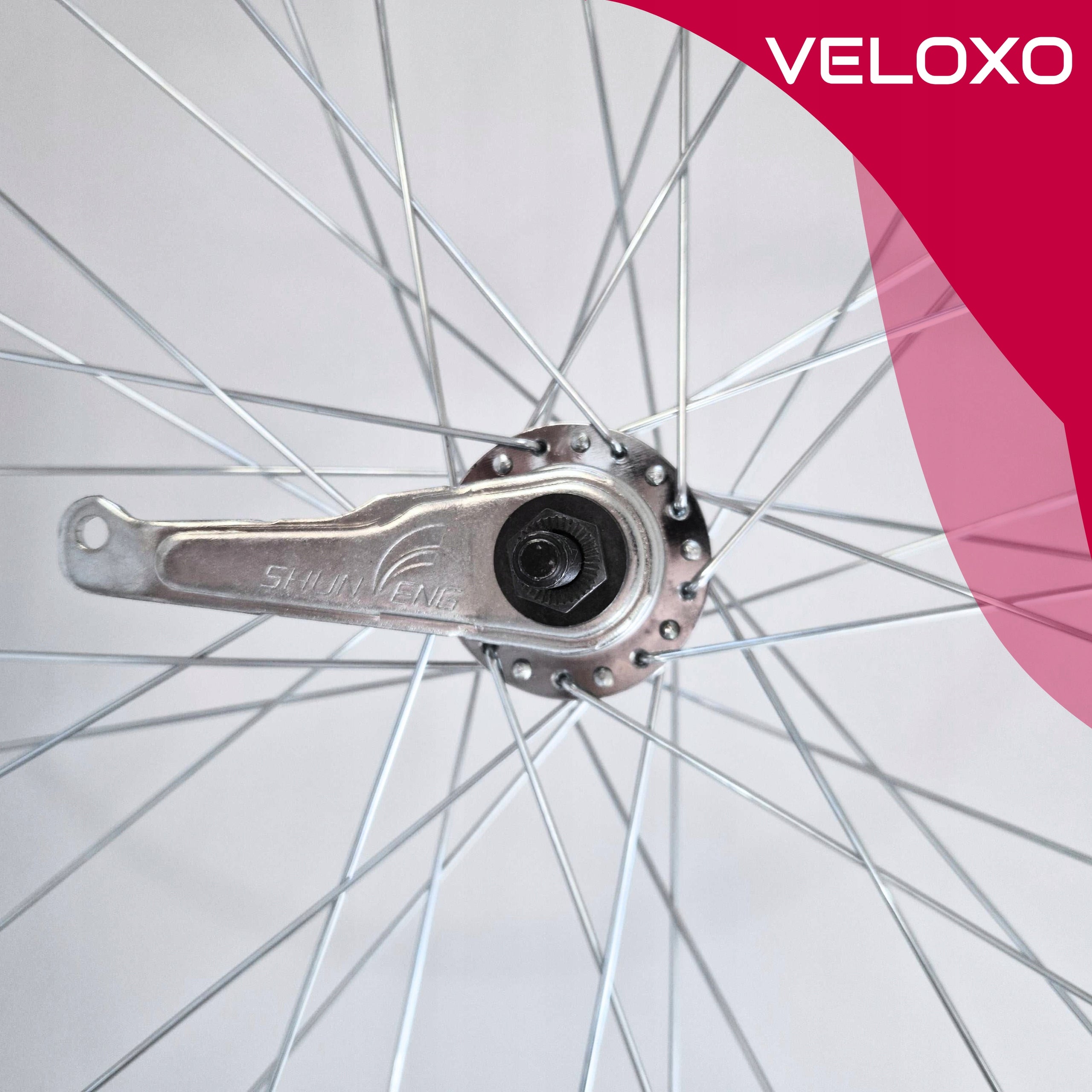 BICYCLE WHEEL FOR BIKE REAR TORPEDO 26 INCHES VELOXO ALU SILVER VS. Hub type bearing