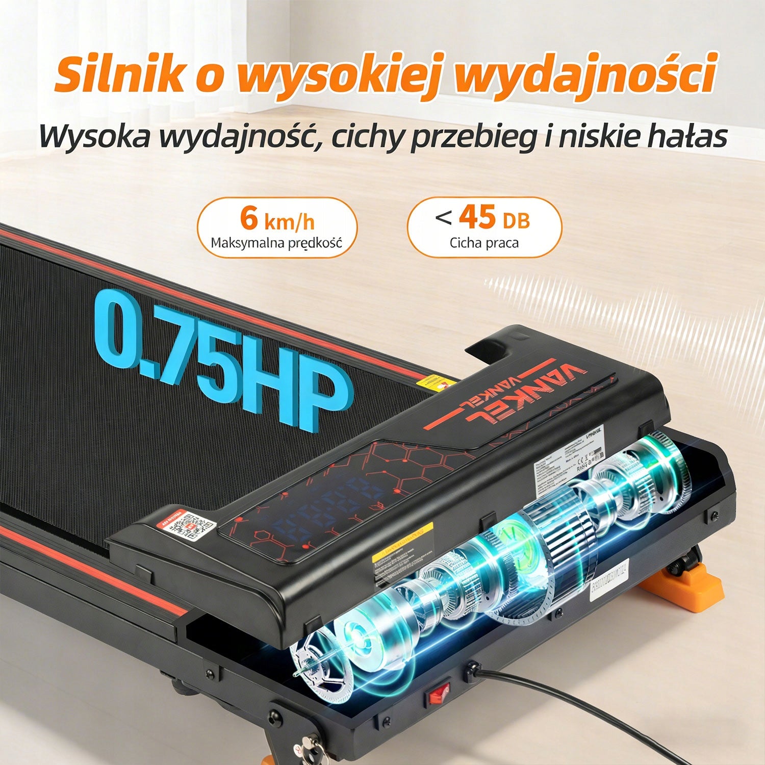 BIEŻNIA ELEKTRYCZNA DOMOWA TRENINGOWA POD ŁÓŻKO WALKINGPAD 110 KG 6KM/H Manufacturer code BIEŻNIA DOMOWA ELEKTRYCZNA