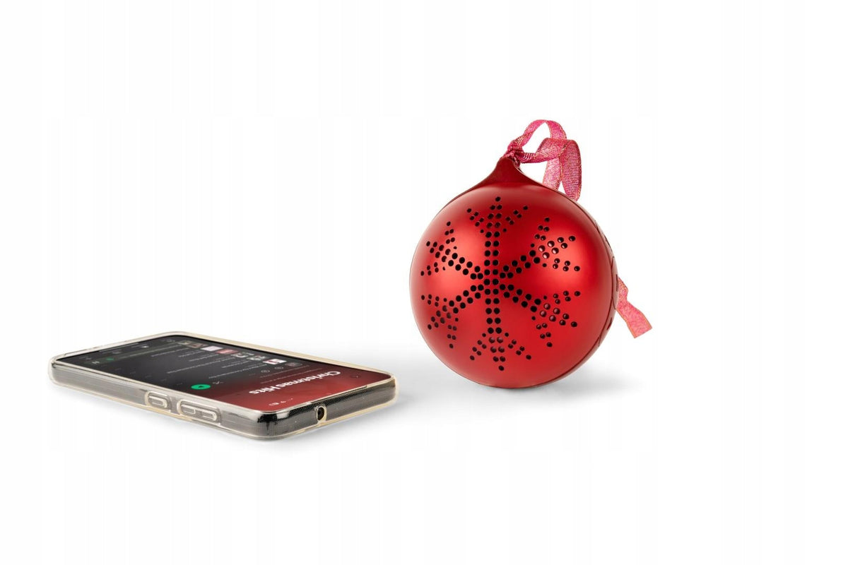 BIG BEN Glowing Christmas Bauble with Bluetooth Speaker - Red Packaging status original