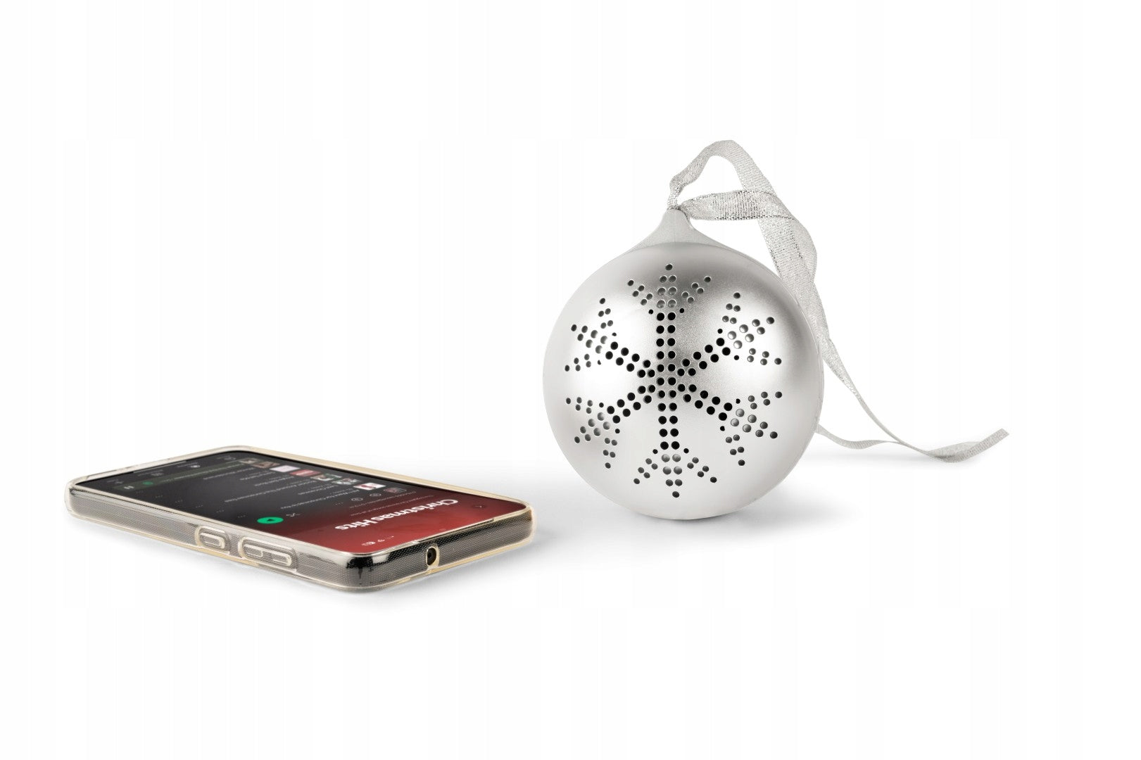 BIG BEN Glowing Christmas Bauble with Bluetooth Speaker - Silver Manufacturer code XMASBALLSILV