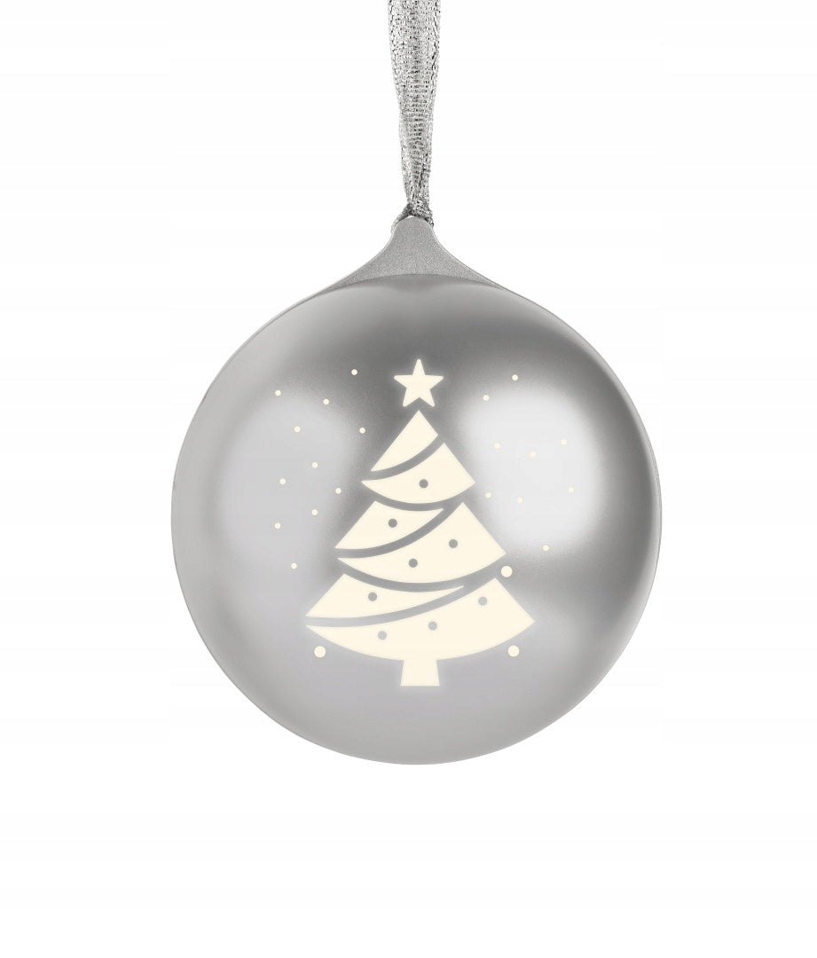 BIG BEN Glowing Christmas Bauble with Bluetooth Speaker - Silver Packaging status original