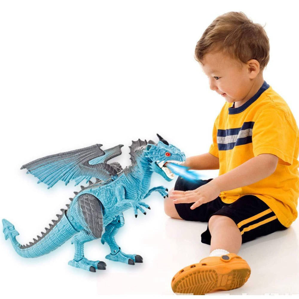 BIG DINOSAUR PILOT CONTROLLED DRAGON BREATHING FIRE WALKS ROARING ZION Packaging status original