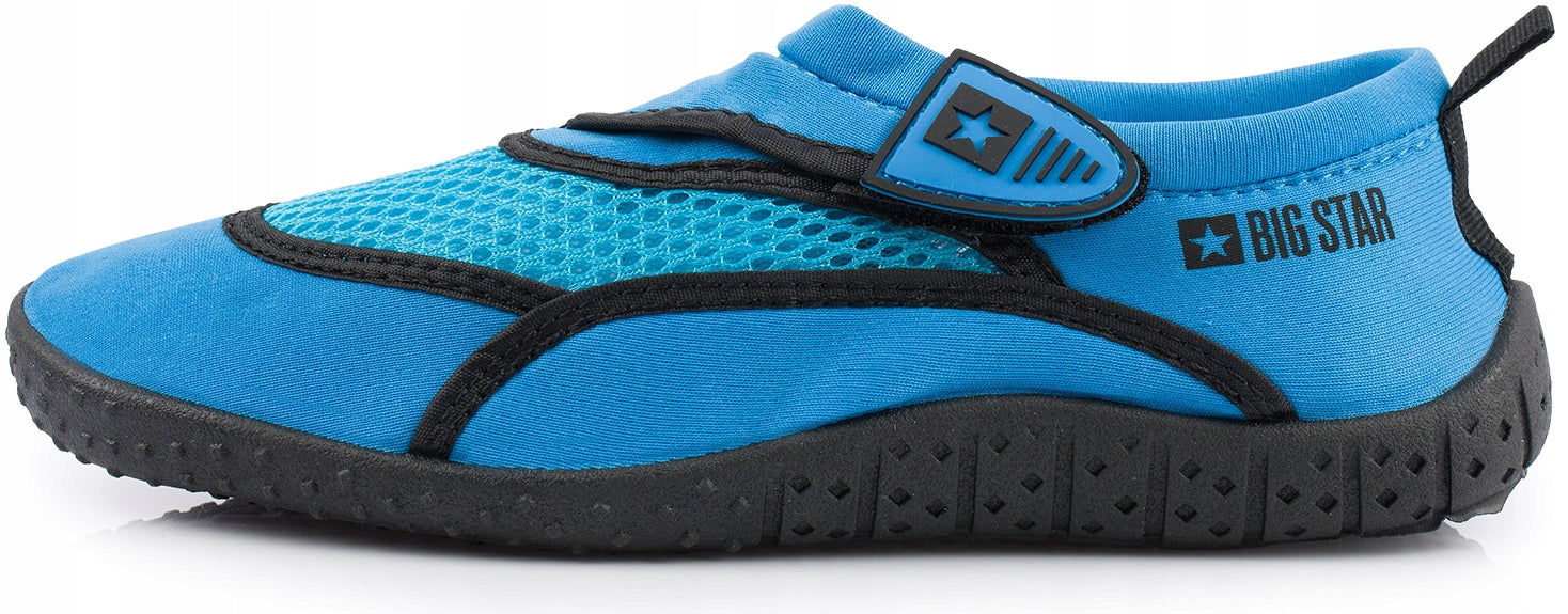 BIG STAR VELCRO WATER SHOES SWIMMING ON THE BEACH SEA URCHINS CORAL REEF r 41 Color blue