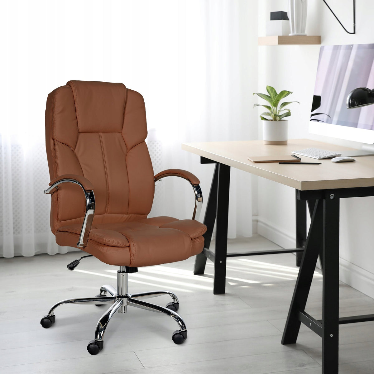 BIG Xanthos office chair, light brown Brand CLP