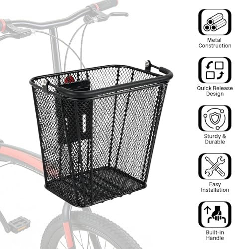 BIKE BASKET FOR ELECTRIC SCOOTER HANDLEBAR METAL 34 62 MM Manufacturer code Producent niezależny