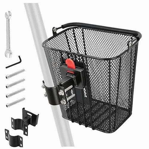 BIKE BASKET FOR ELECTRIC SCOOTER HANDLEBAR METAL 34 62 MM