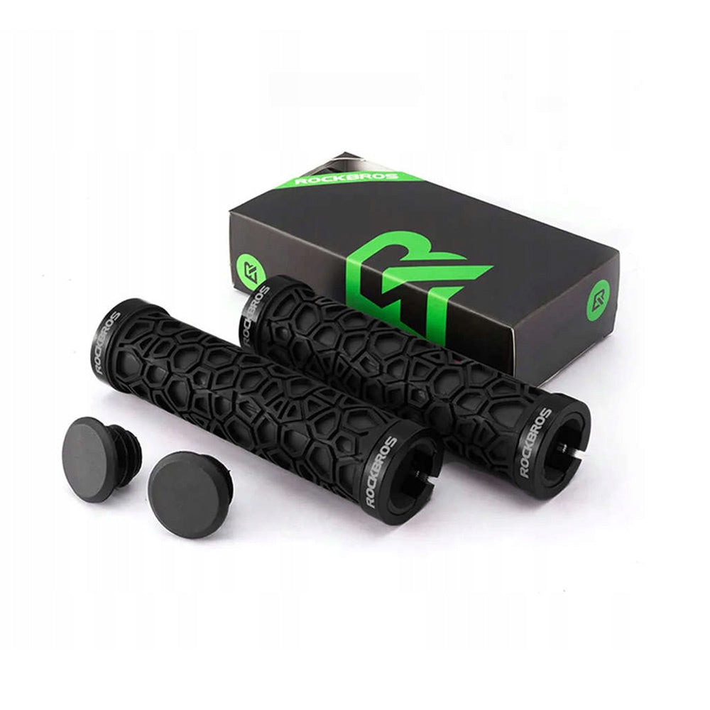 BIKE GRIPS BICYCLE GRIPS WITH CLAMP ROCKBROS BLACK 130MM Manufacturer code gripy na kierownice