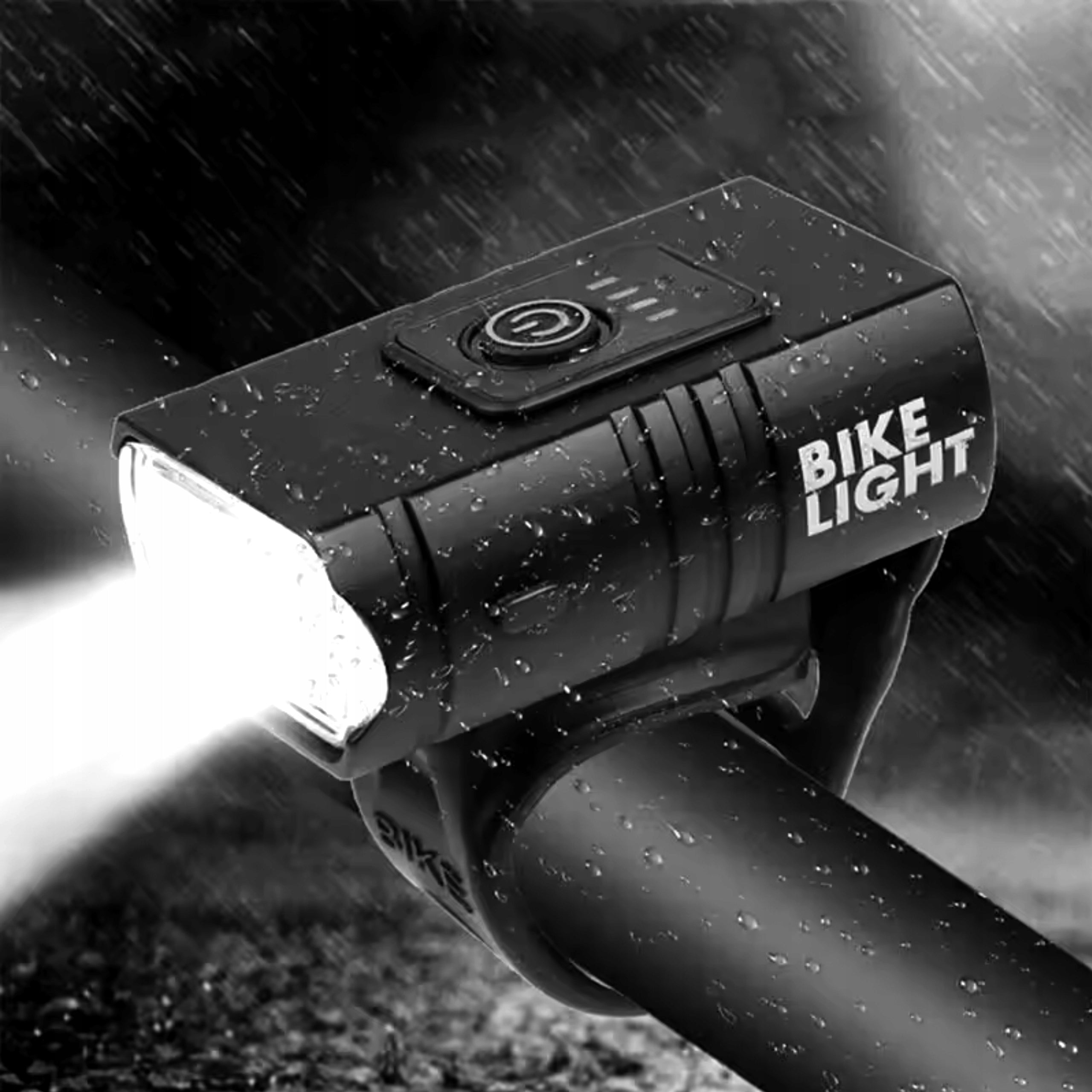 BIKE LIGHT 1000 LUMENS 1500 mAH FRONT USB TYPE C WATERPROOF STRONG Kind front-facing