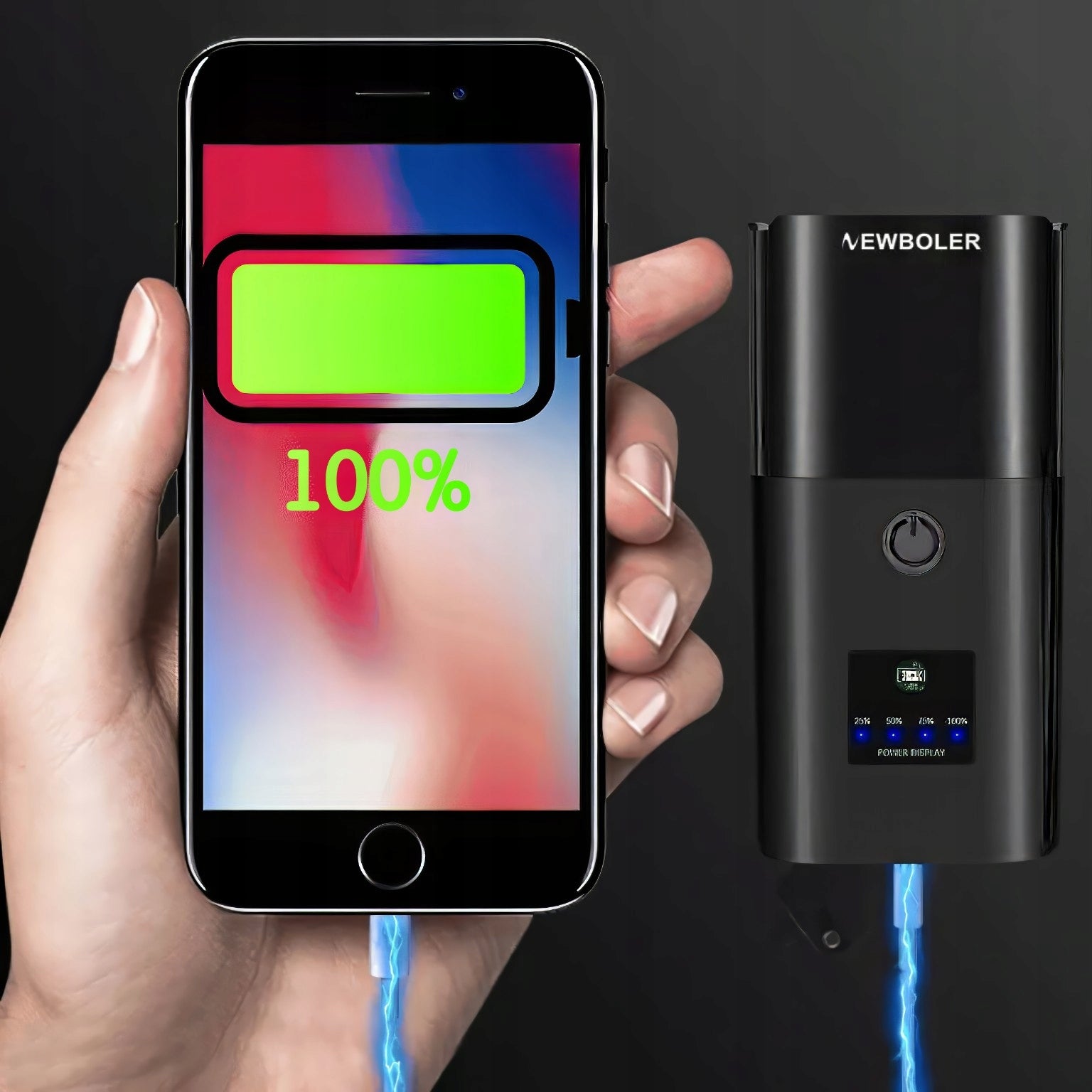 BIKE LIGHT LED POWERBANK SET WATERPROOF HOLDER STRONG MODES Color black