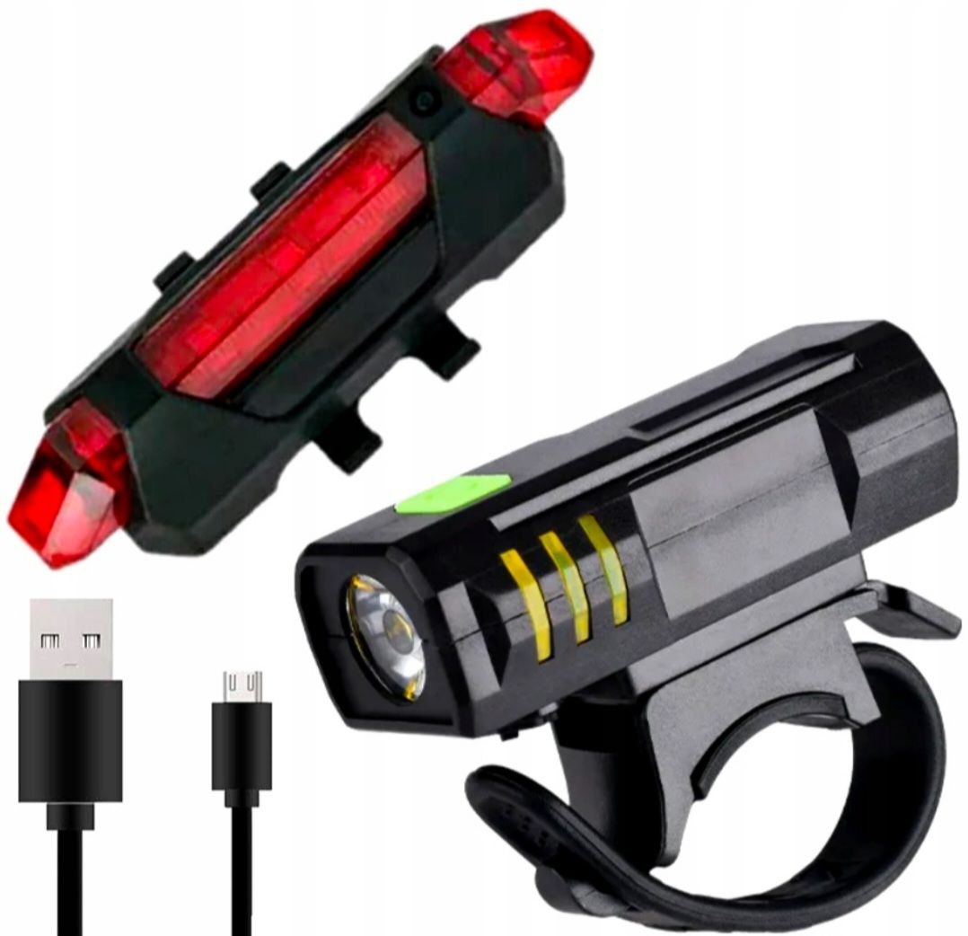 BIKE LIGHT LED SET REAR FRONT USB FOR BIKE LIGHTING