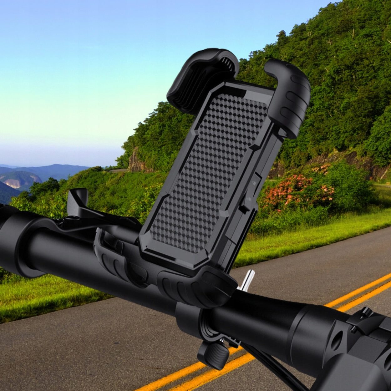 BIKE PHONE HOLDER FOR MOTORCYCLE BIKE HANDLEBAR REINFORCED For mobile