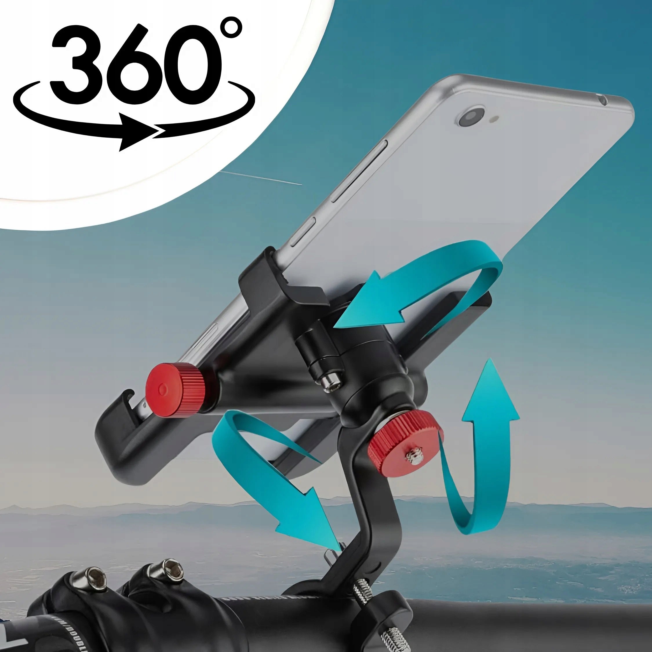 BIKE PHONE HOLDER FOR MOTORCYCLE SCOOTER STROLLER ADJUSTABLE STRONG Brand MEMFLOW